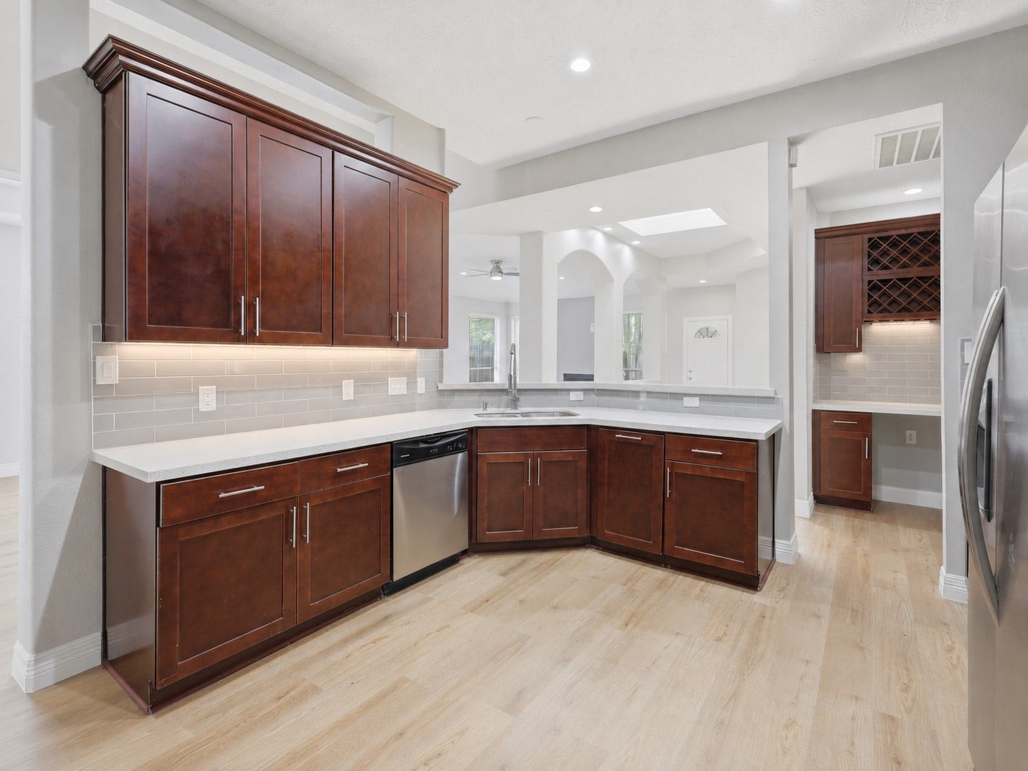 The timeless custom design of this gourmet kitchen is simply breathtaking! Thoughtfully crafted with quality finishes and exceptional attention to detail, it offers the perfect blend of beauty and functionality. This is the gourmet kitchen every home chef dreams of, designed to inspire memorable meals and effortless entertaining.
