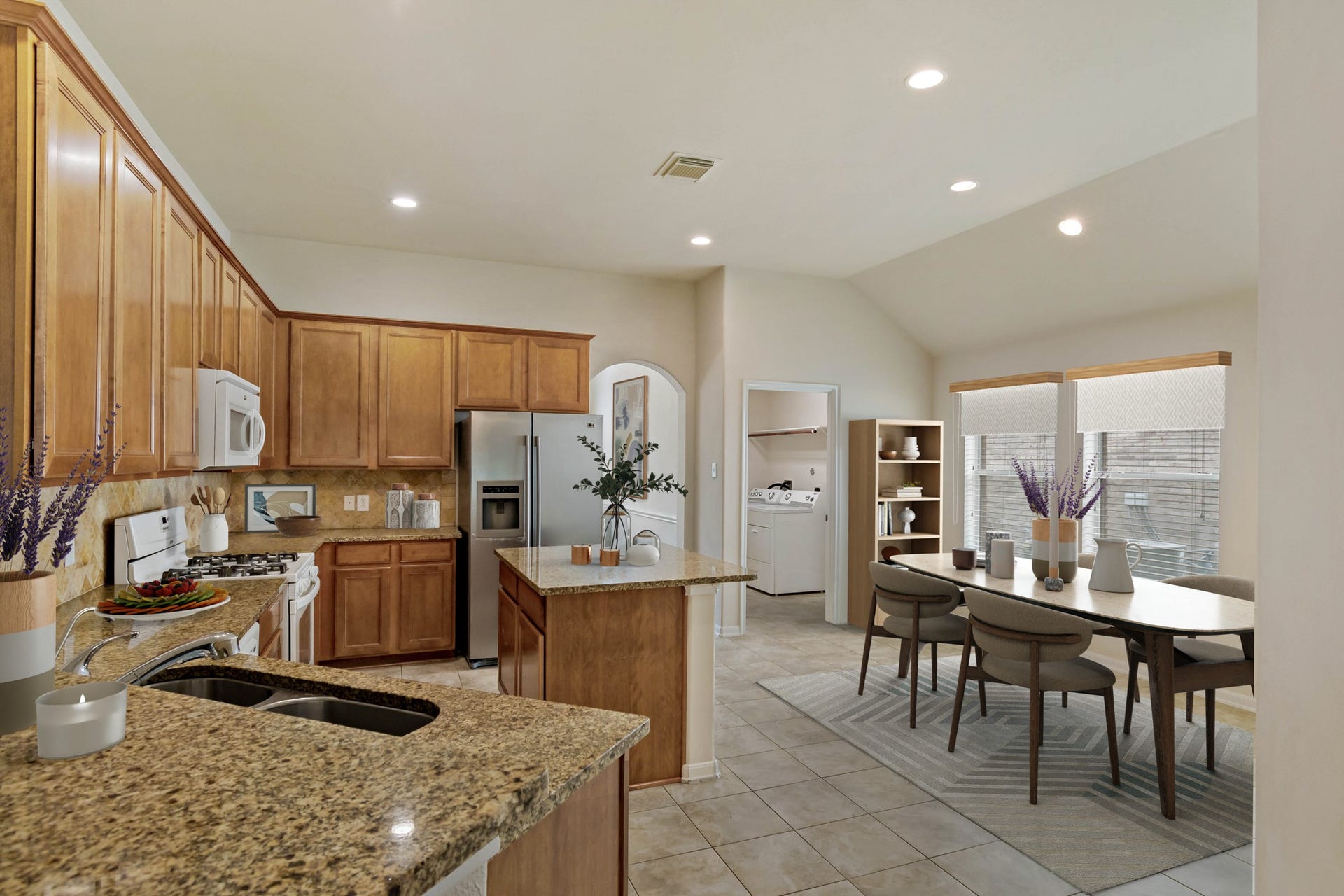 12804 Flat Creek Drive, Pearland, TX 77584 Digital staged kitchen