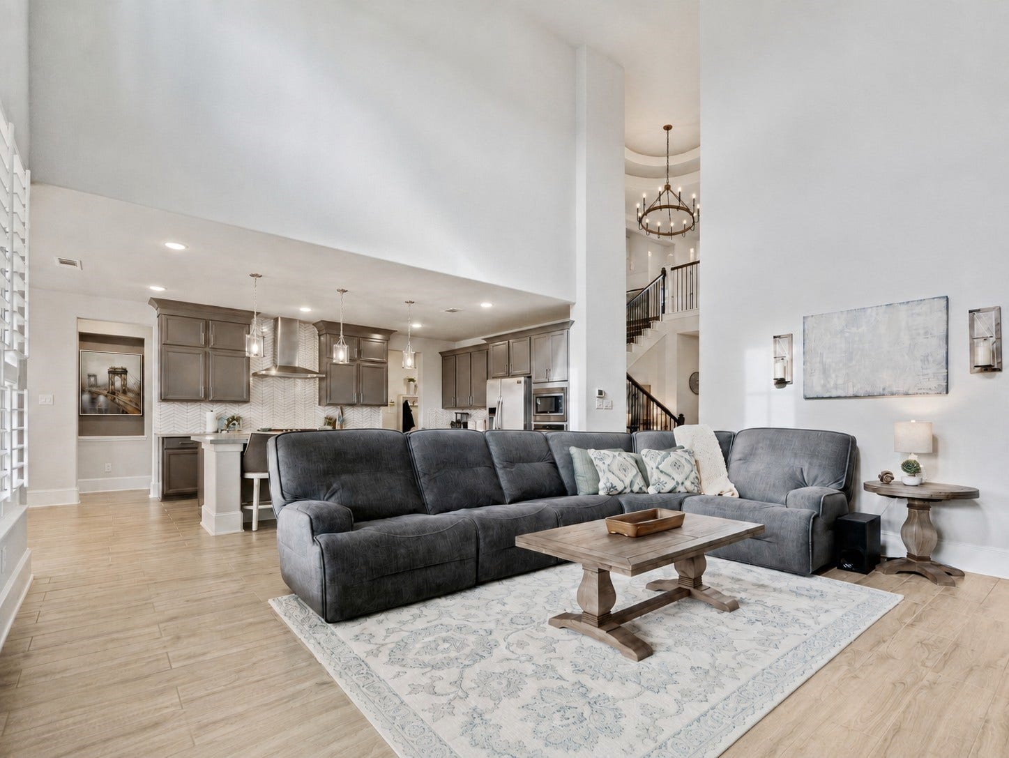 The open concept living, dining and kitchen make it easy to entertain while living here.