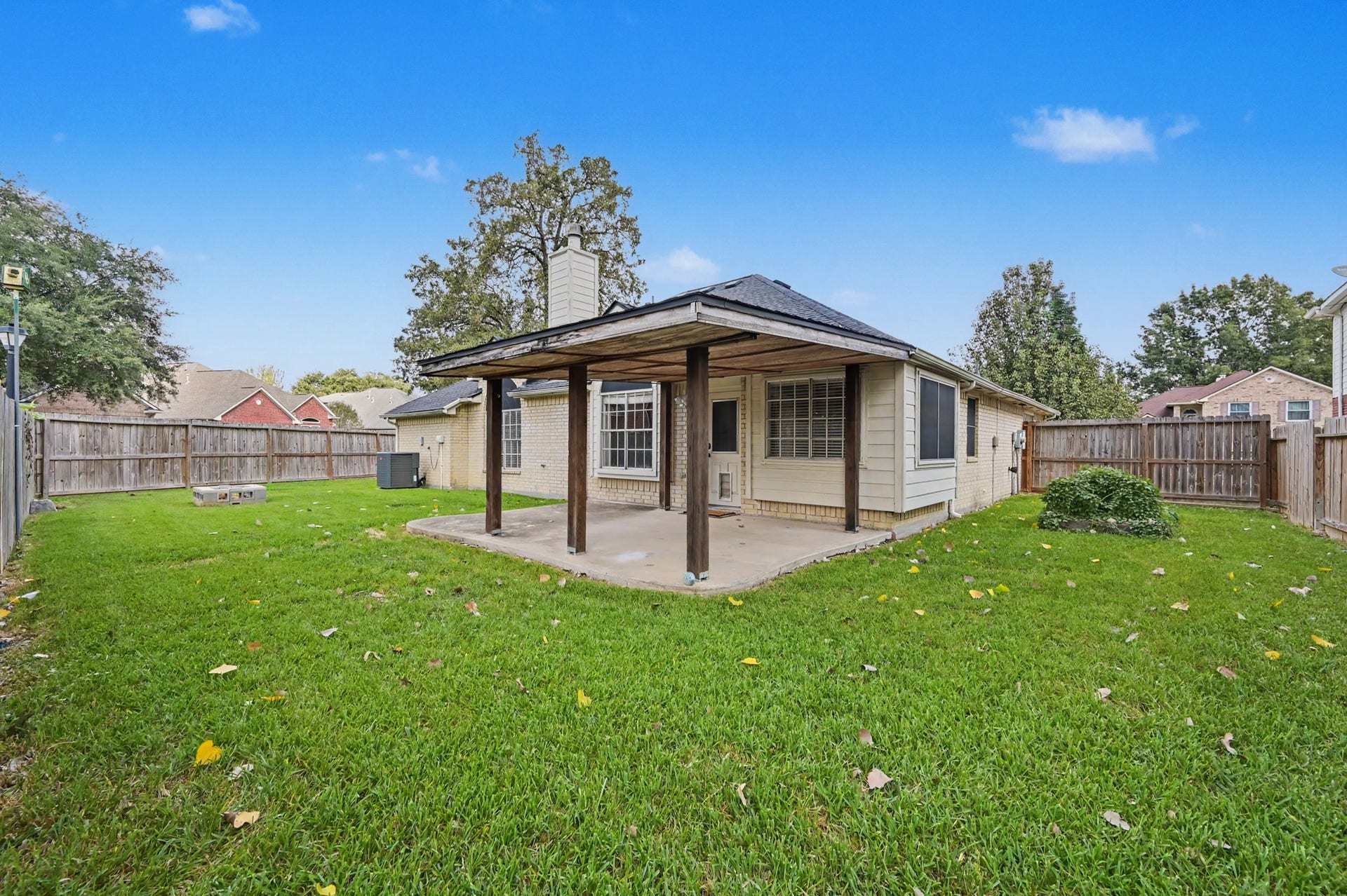 29823 Spring Acres Drive, Spring, TX 77386 Large covered patio to provide shade during hot summer days.