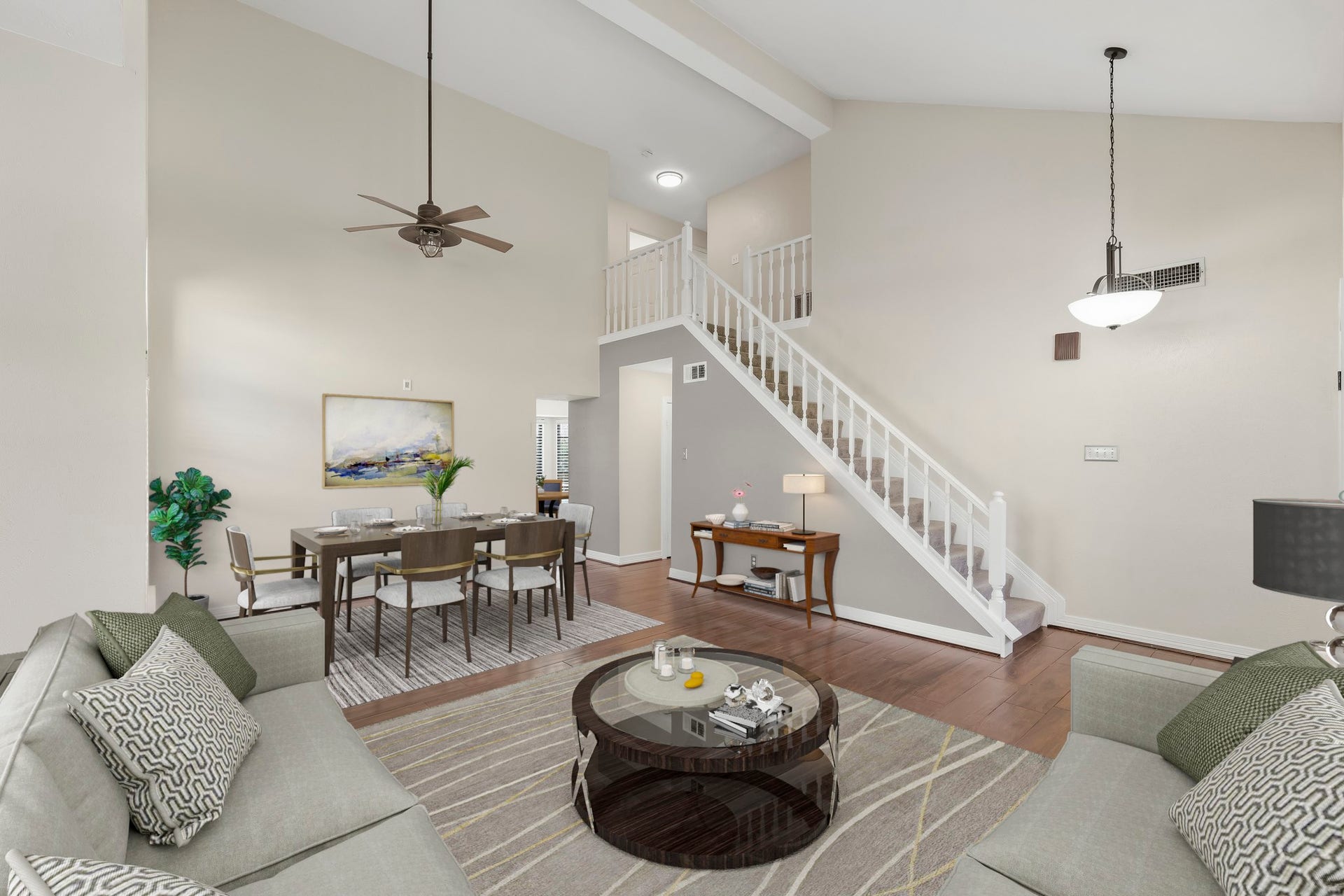 3311 Richmond Ferry Court, Richmond, TX 77406 Virtually Staged: The spacious layout provides distinct areas for comfortable everyday living and formal dining while maintaining an open, connected feel ideal for entertaining.