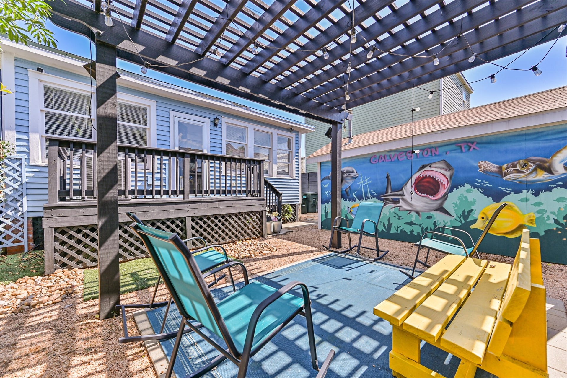 1419 39th Street, Galveston, TX 77550 Looking From the Backyard Fence Towards the Home's Backdoor!