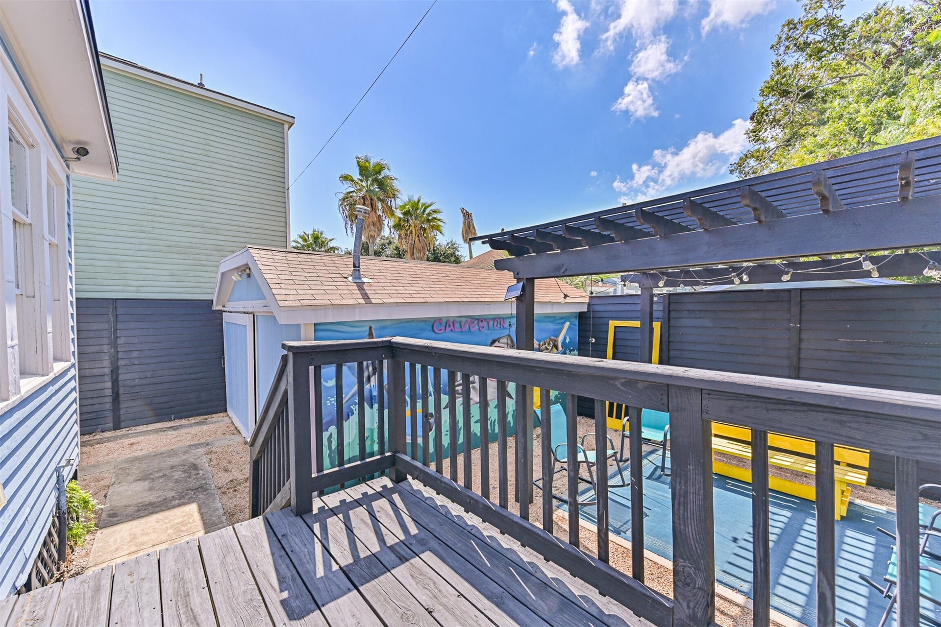1419 39th Street, Galveston, TX 77550 The Back Door Steps Out Onto a Secure Porch!