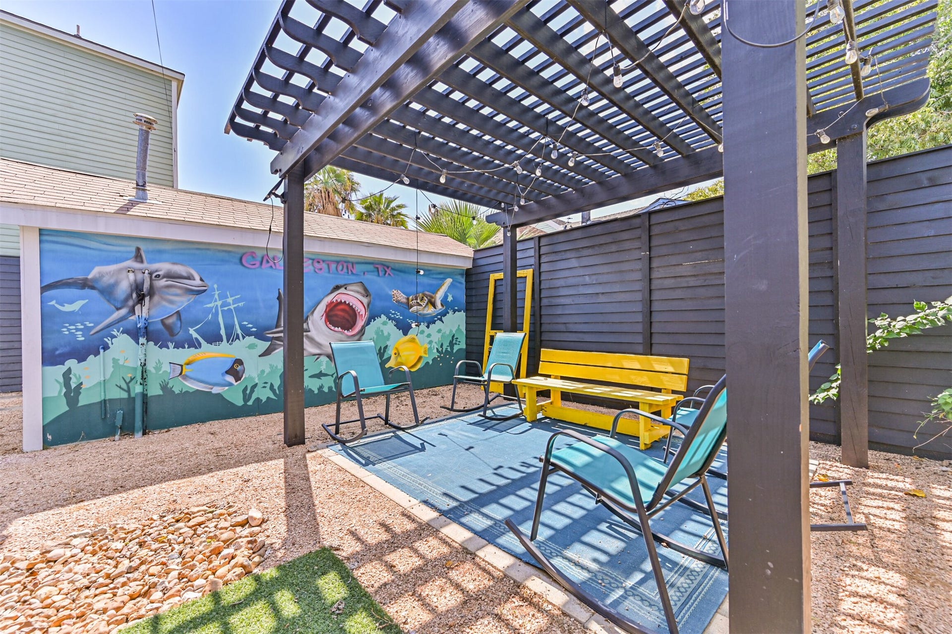 1419 39th Street, Galveston, TX 77550 An Underwater Sea Adventure Mural for Your Backyard - A Fun Reminder that You Are Living Large on the Island!