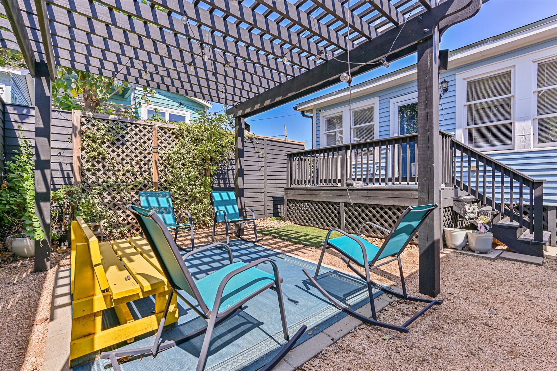 1419 39th Street, Galveston, TX 77550 Pretty Pergola in the Backyard - Note the Low Maintenance Yard! Great Place for BBQs and Dining Al Fresco!
