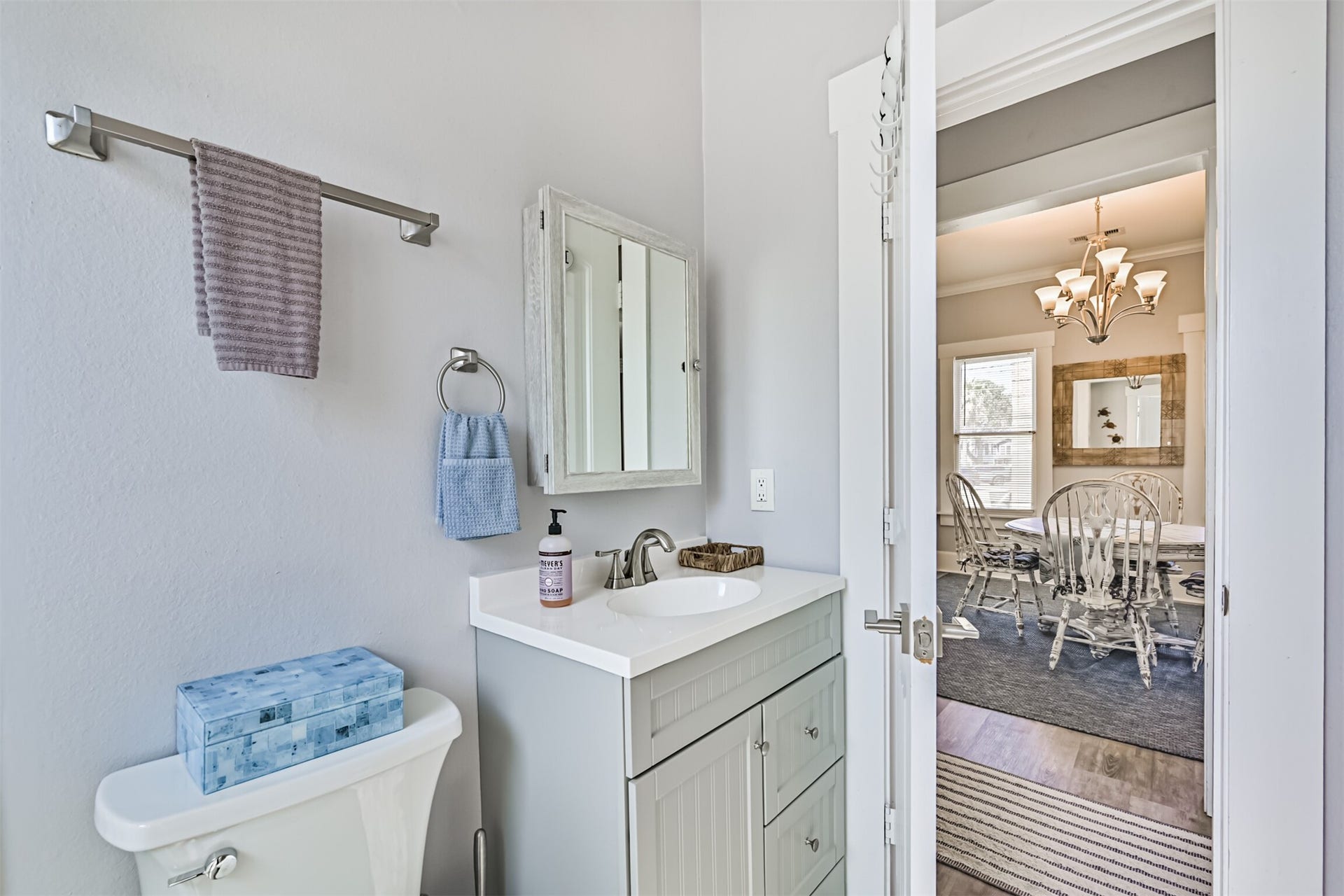 1419 39th Street, Galveston, TX 77550 Another View of the Renovated Bathroom with Neutral, Luxury Finishes!
