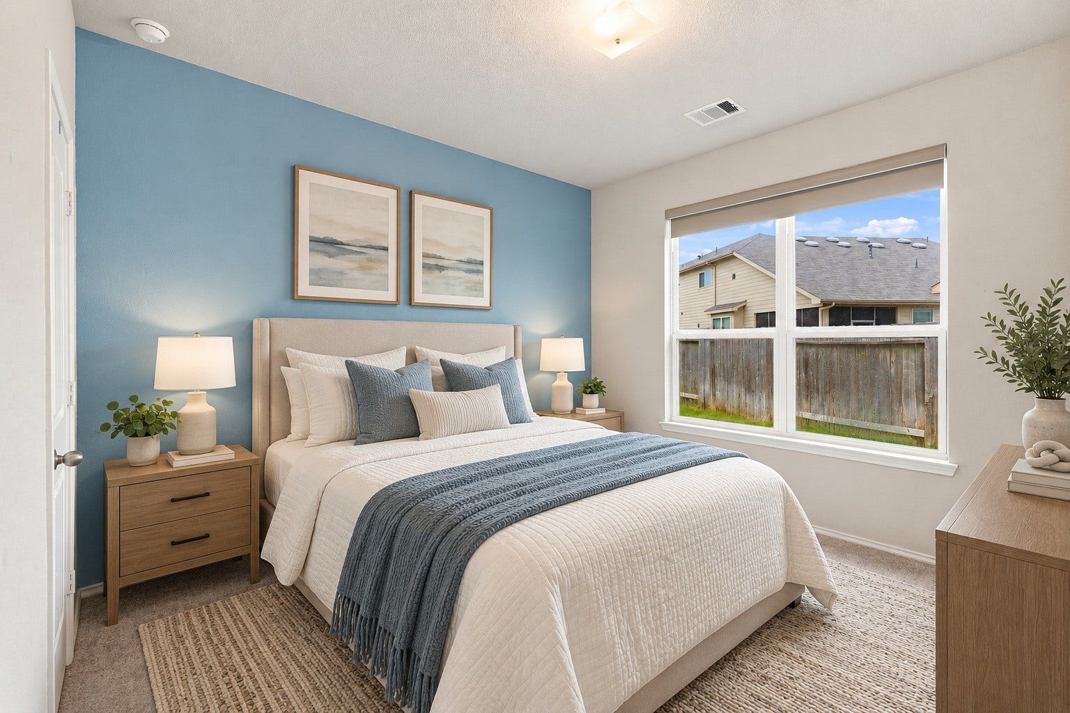 2307 Northern Great White Court, Katy, TX 77449 Virtually Staged: This versatile bedroom space combines central illumination with generous window exposure. Ample square footage easily adapts for use as a guest room, childs bedroom, or dedicated workspace.