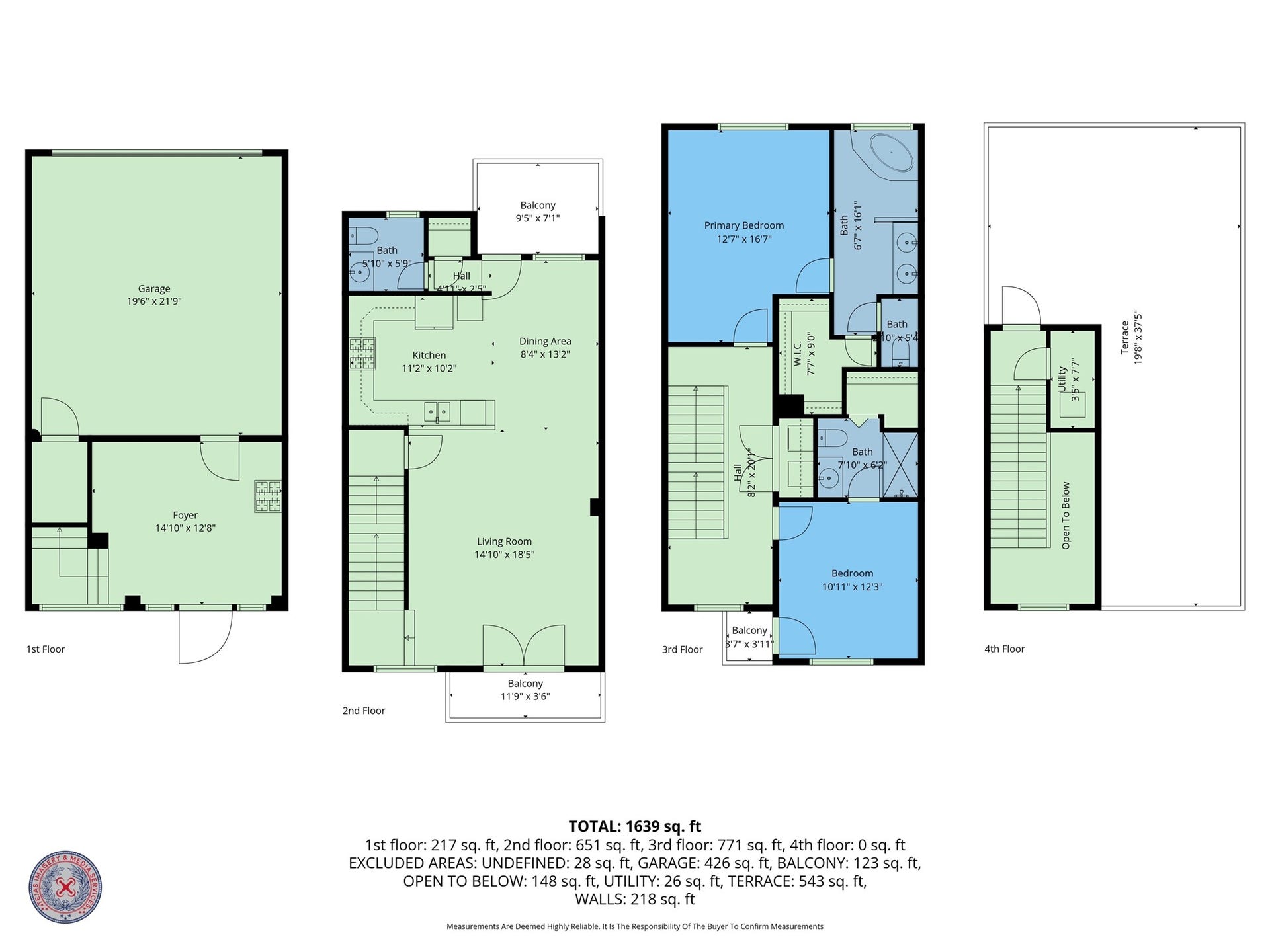 125 E 2nd Street, Houston, TX 77007 Total Floor Plan