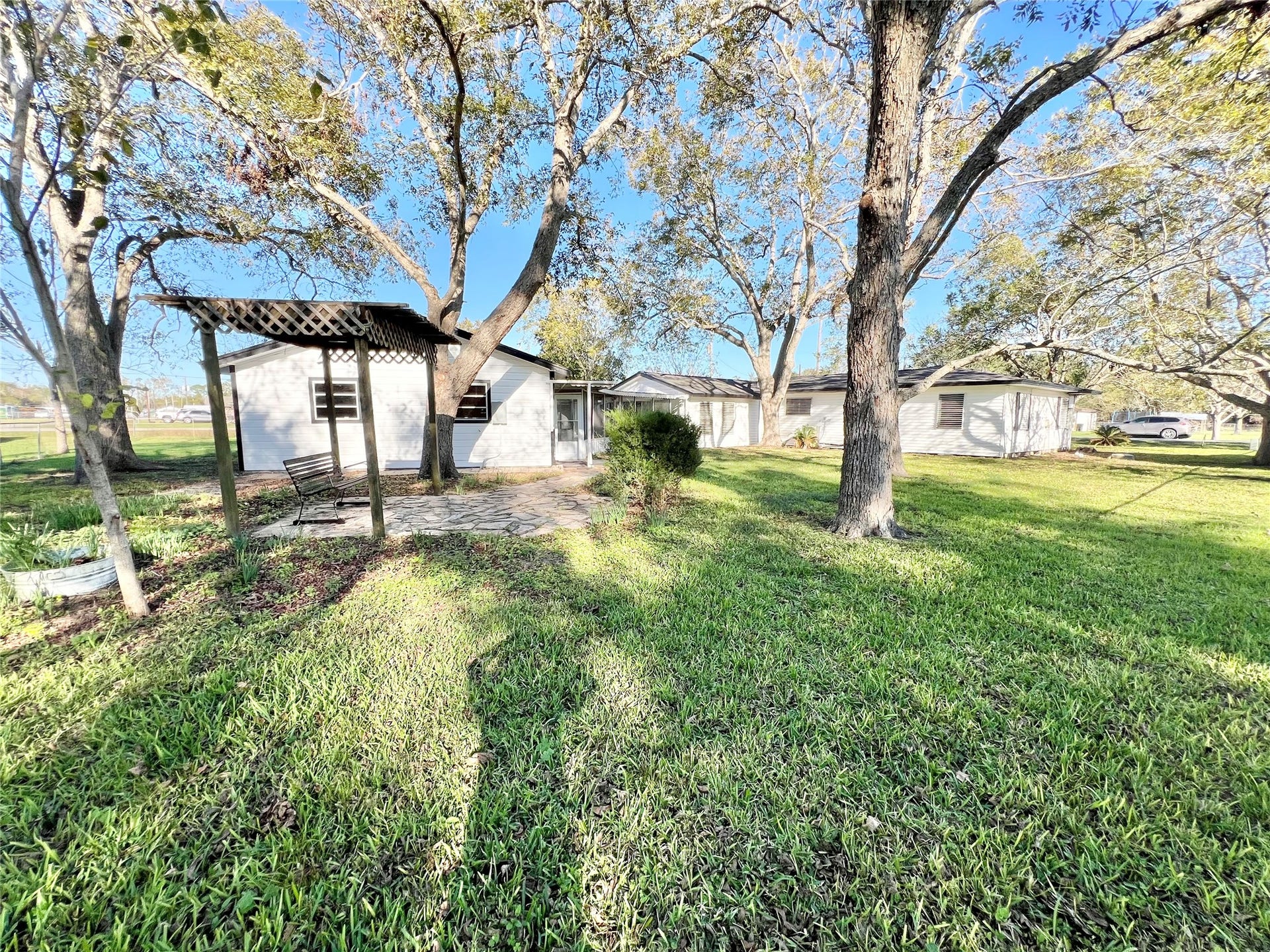 3806 Peck Street, Santa Fe, TX 77517 This is the back corner and you can easily put up swings and playground equipment for the kiddos here. I mentioned Pecan Trees Earlier, here are about 5 of them!