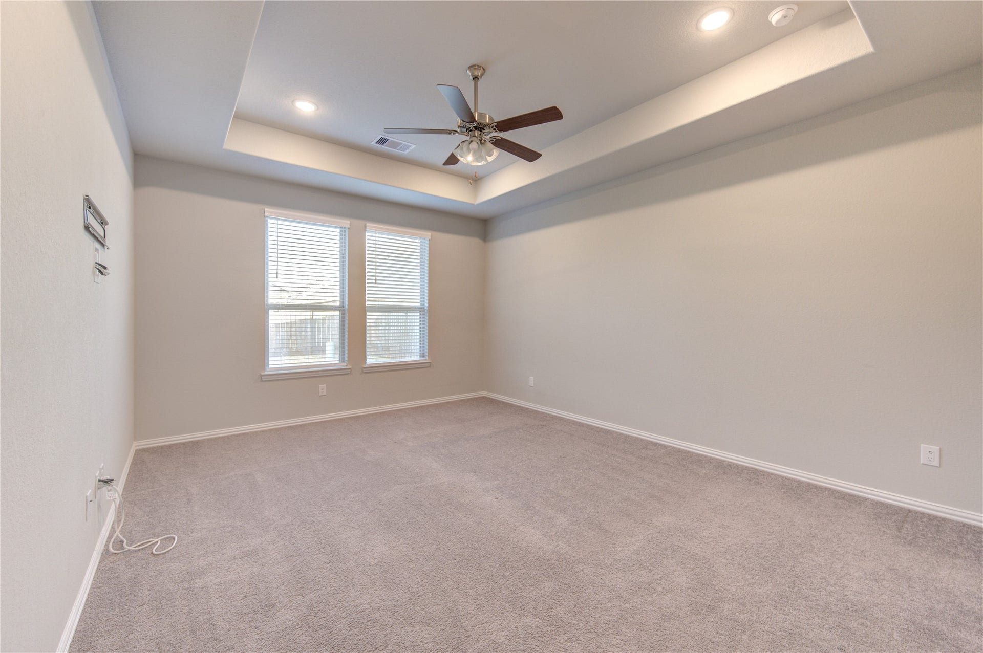 Spacious primary bedroom