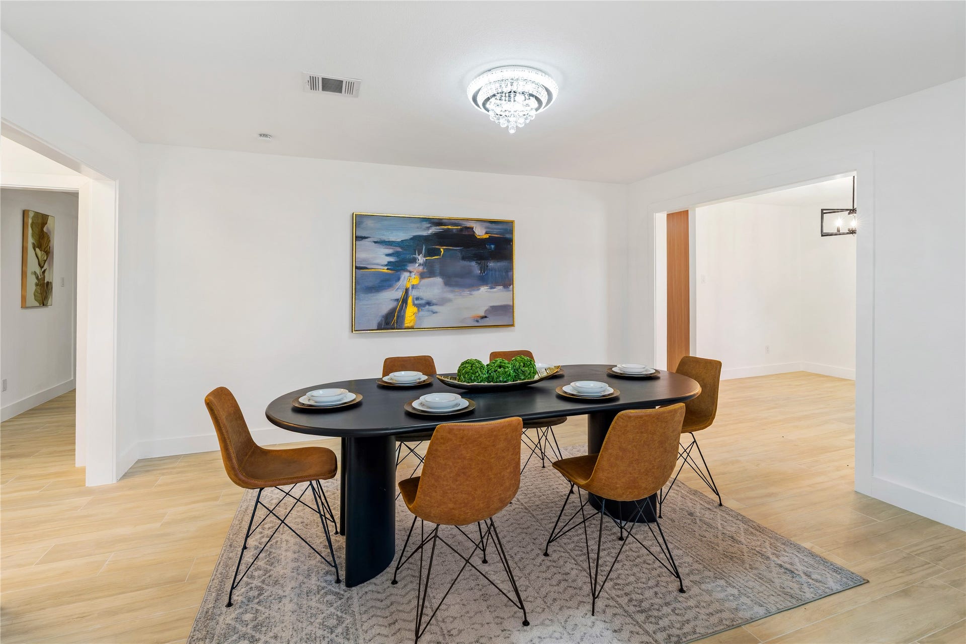 6203 Cheena Drive, Houston, TX 77096 Open dining space with tile flooring and a bright, welcoming feel.