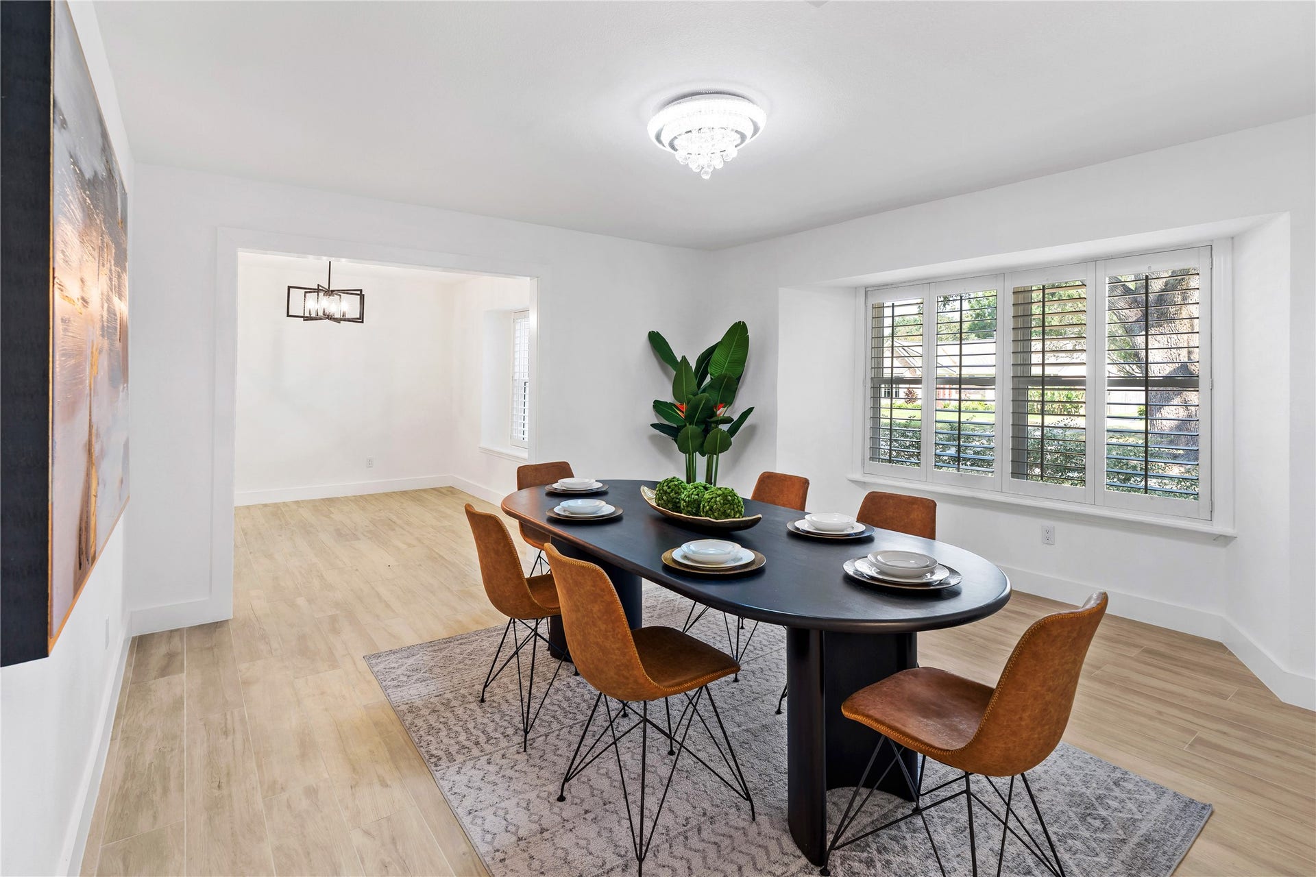 6203 Cheena Drive, Houston, TX 77096 Bright dining area with tile flooring and plenty of natural light.