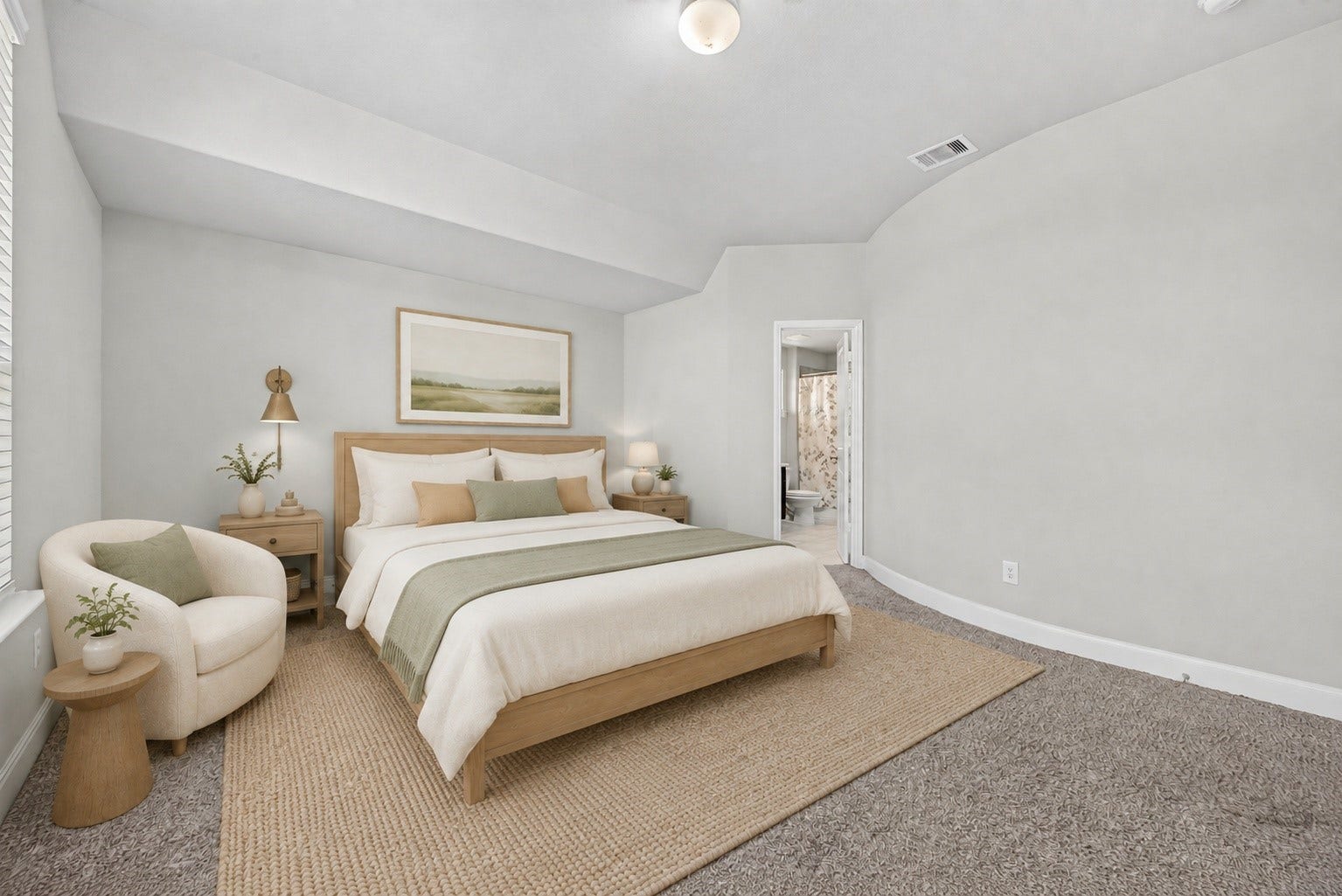 3514 Hampton Landing Court, Katy, TX 77494 Secondary "primary" upstairs with ensuite bathroom. (virtually staged for inspiration)