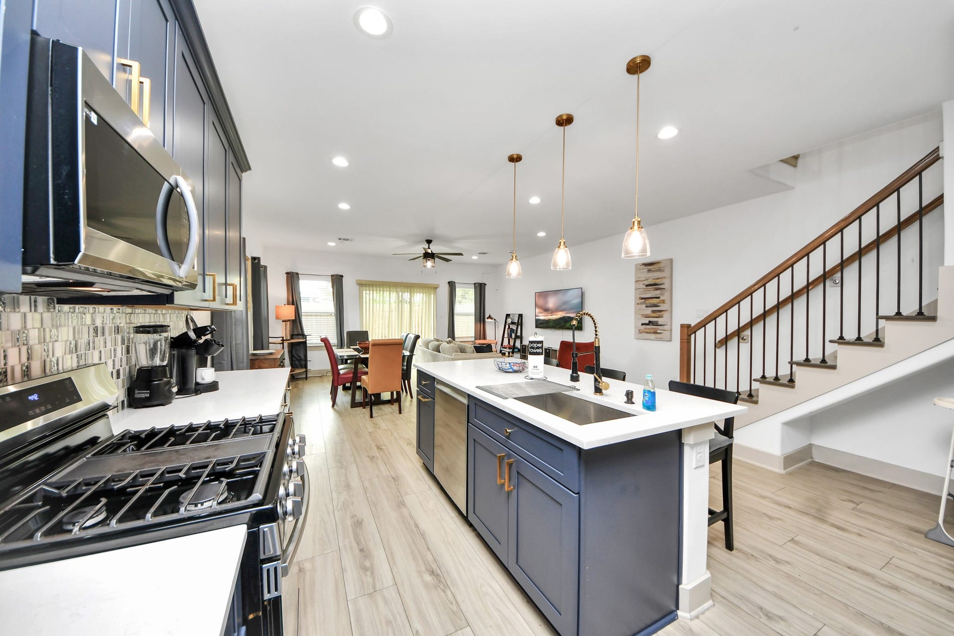 837 W Little York Road, Houston, TX 77091 Open-concept kitchen and living area designed for entertaining with modern finishes and abundant natural light.