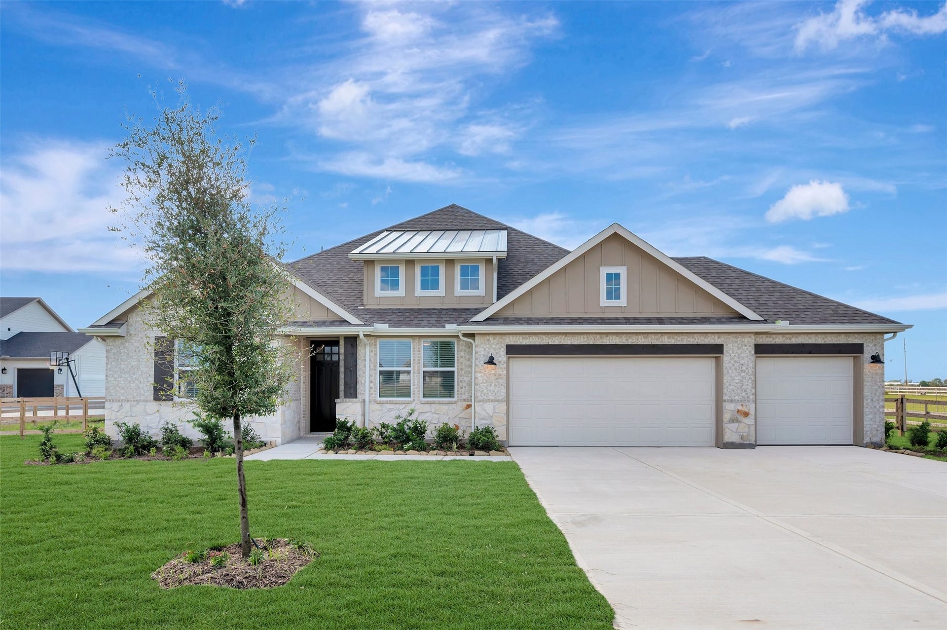 4005 Cardinal Way, Waller, TX 77484 One story home with 4 beds, 3.5 baths, and 4 car tandem garage