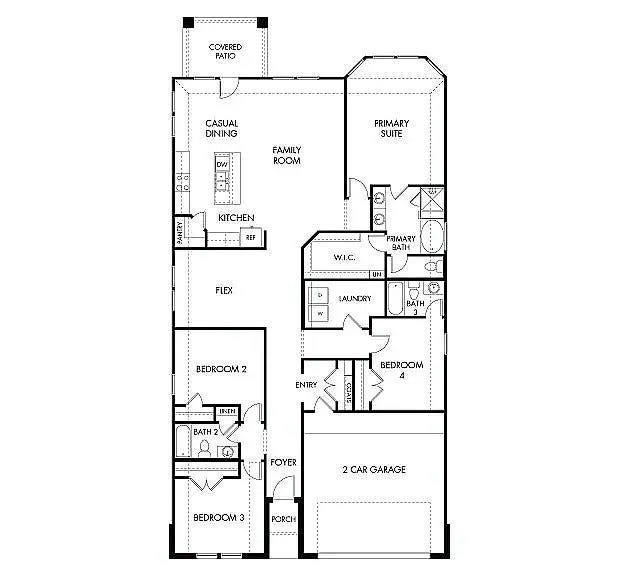 5122 Harvest Season Lane, Pearland, TX 77584 Henderson Floor plan