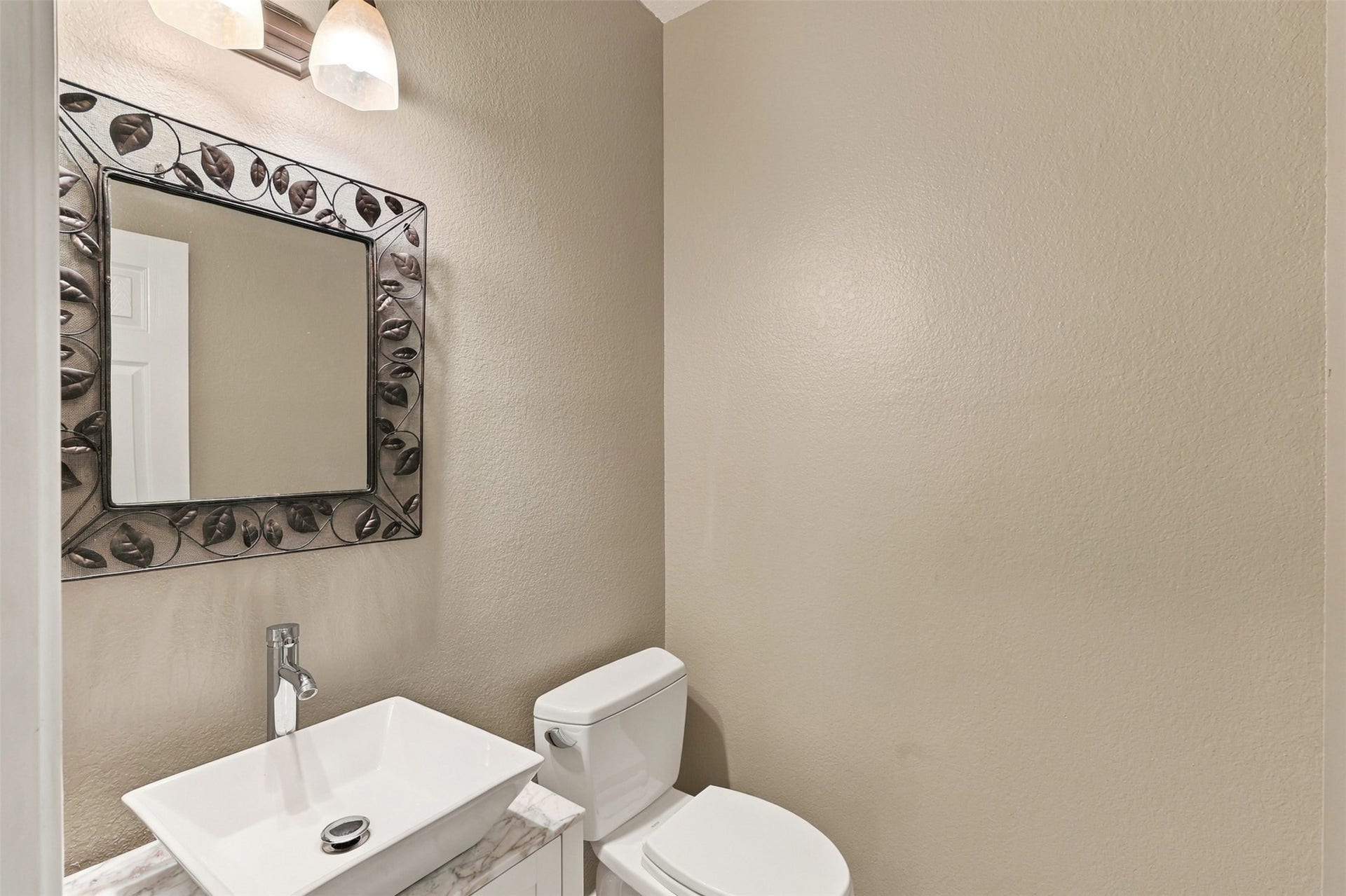 Half bath outside the office room