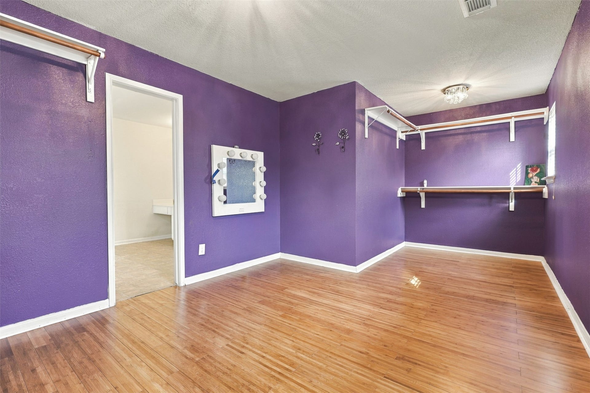 Space galore in this huge primary closet!