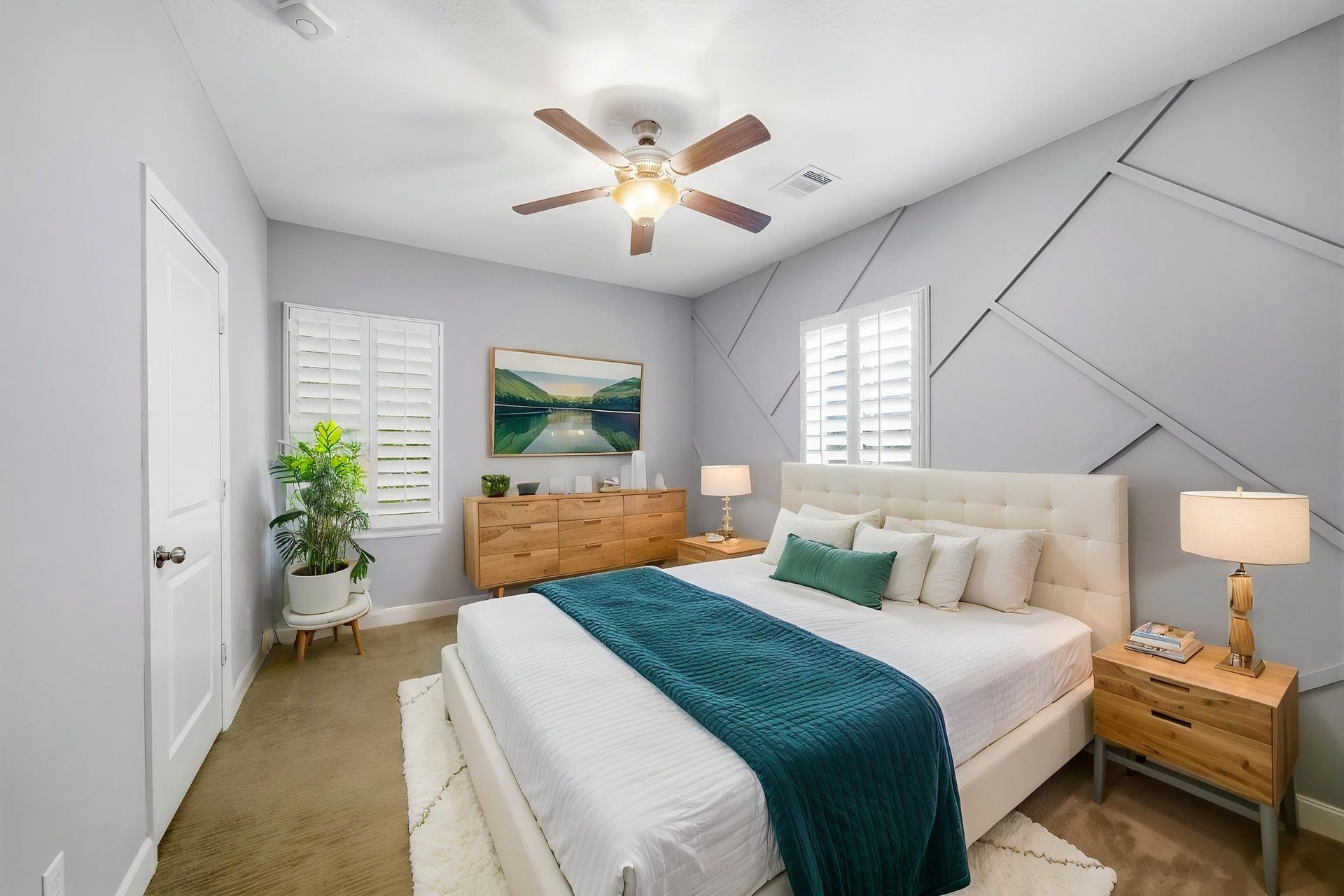 4926 Ella Boulevard, Houston, TX 77018 Guest bedroom virtually staged.