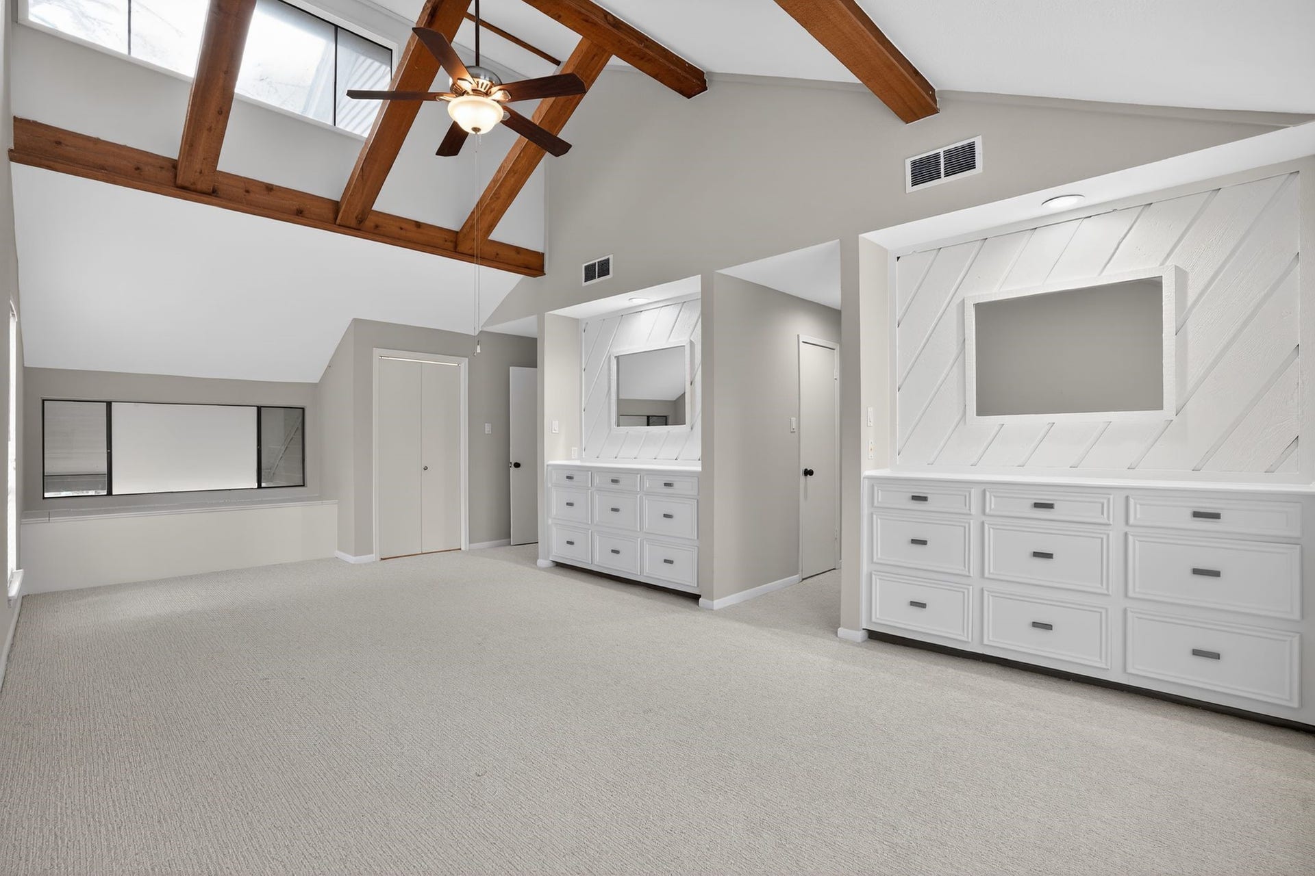 6506 Jadecrest Drive, Spring, TX 77389 vaulted primary suite with built in dressers