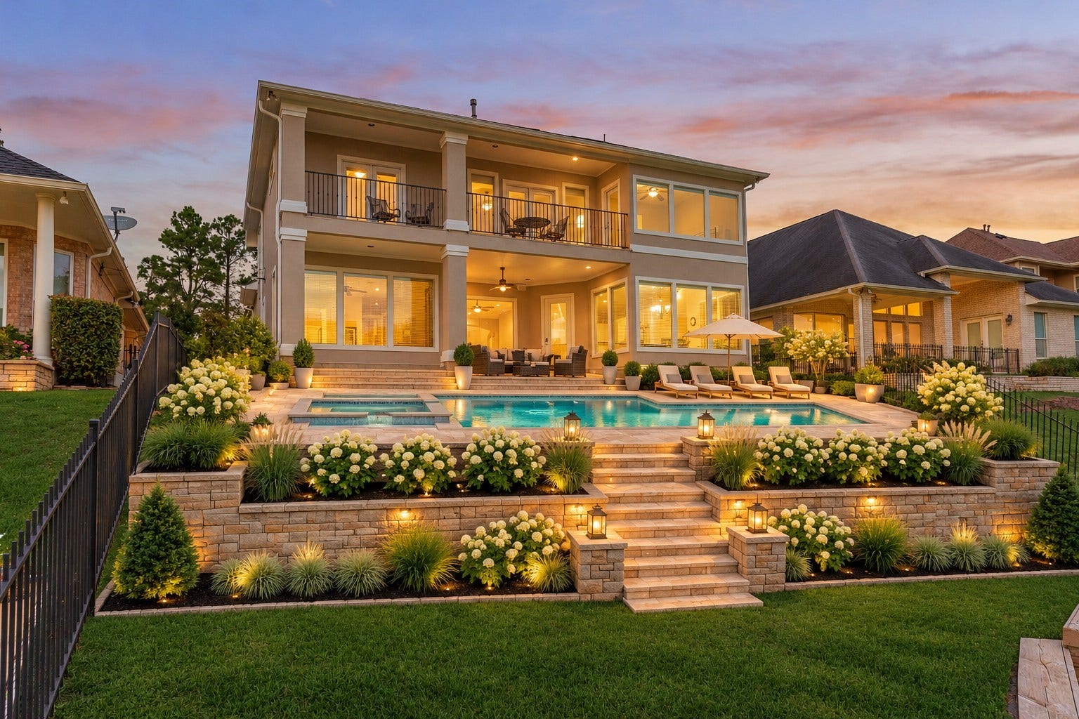 12323 Longmire Cove, Conroe, TX 77304 AI rendering showcasing the possibilities for an amazing poolside oasis.