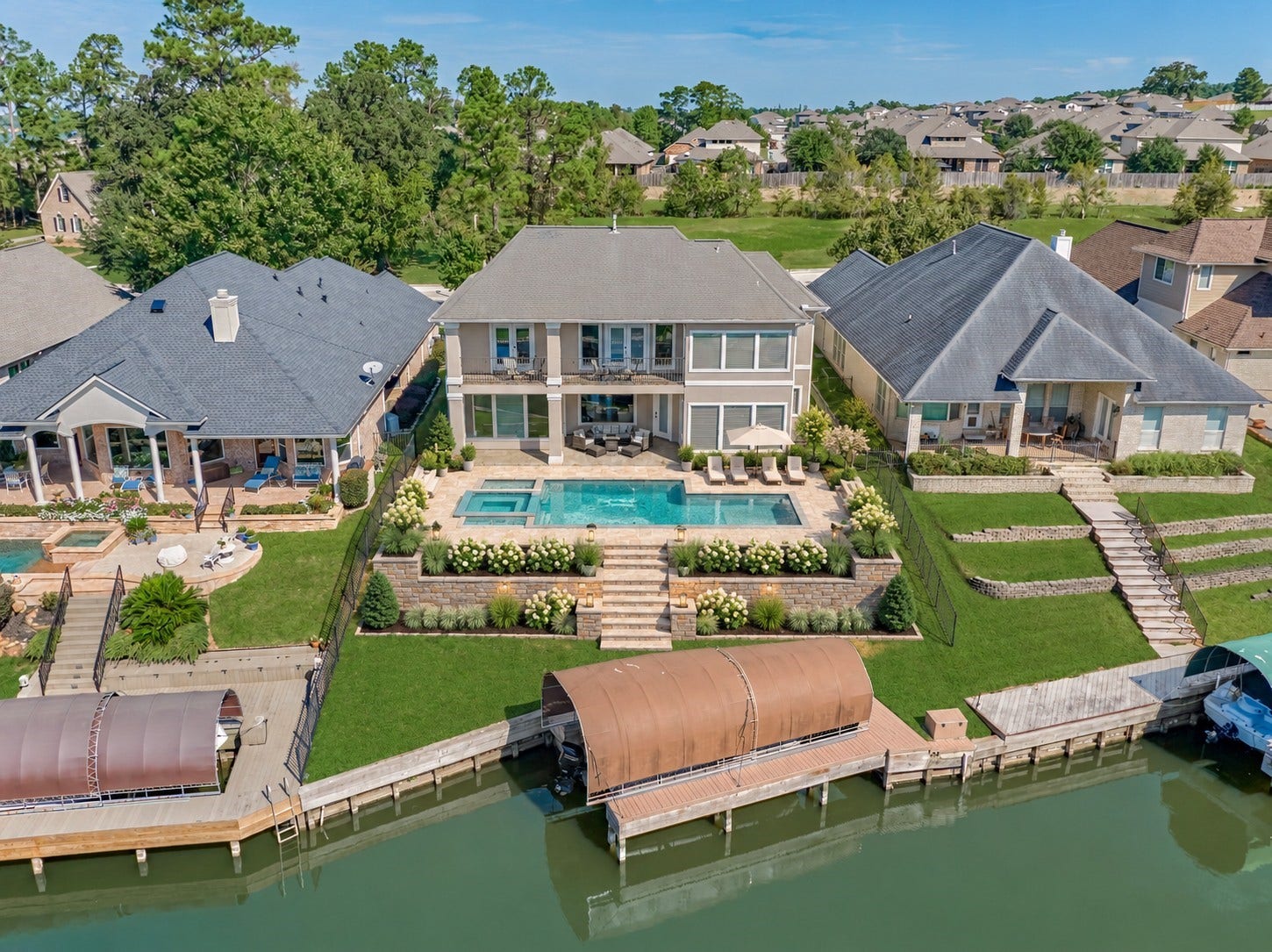 12323 Longmire Cove, Conroe, TX 77304 AI rendering showcasing the possibilities for an amazing poolside oasis.