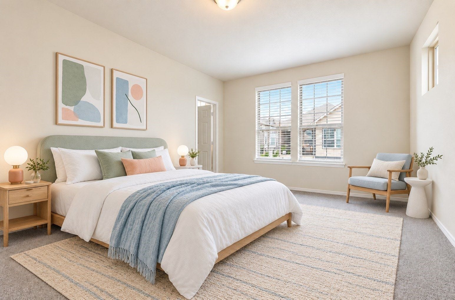 3104 Dakota Falls Drive, Houston, TX 77063 Spacious Primary bedroom with ideas on how to position furniture (virtually staged to give thoughts for the Primary Bedroom)
