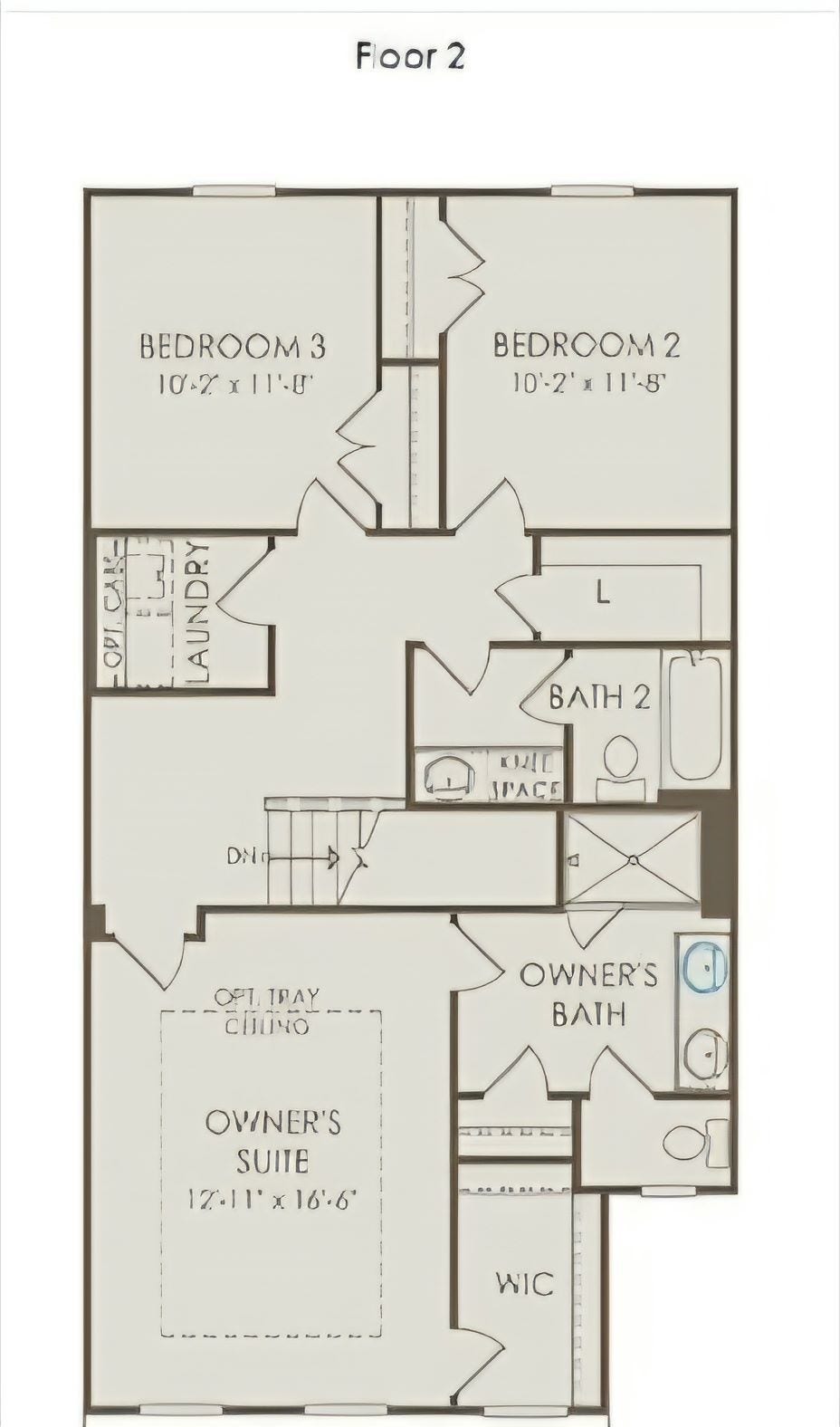3104 Dakota Falls Drive, Houston, TX 77063 Floor 2 floor plan