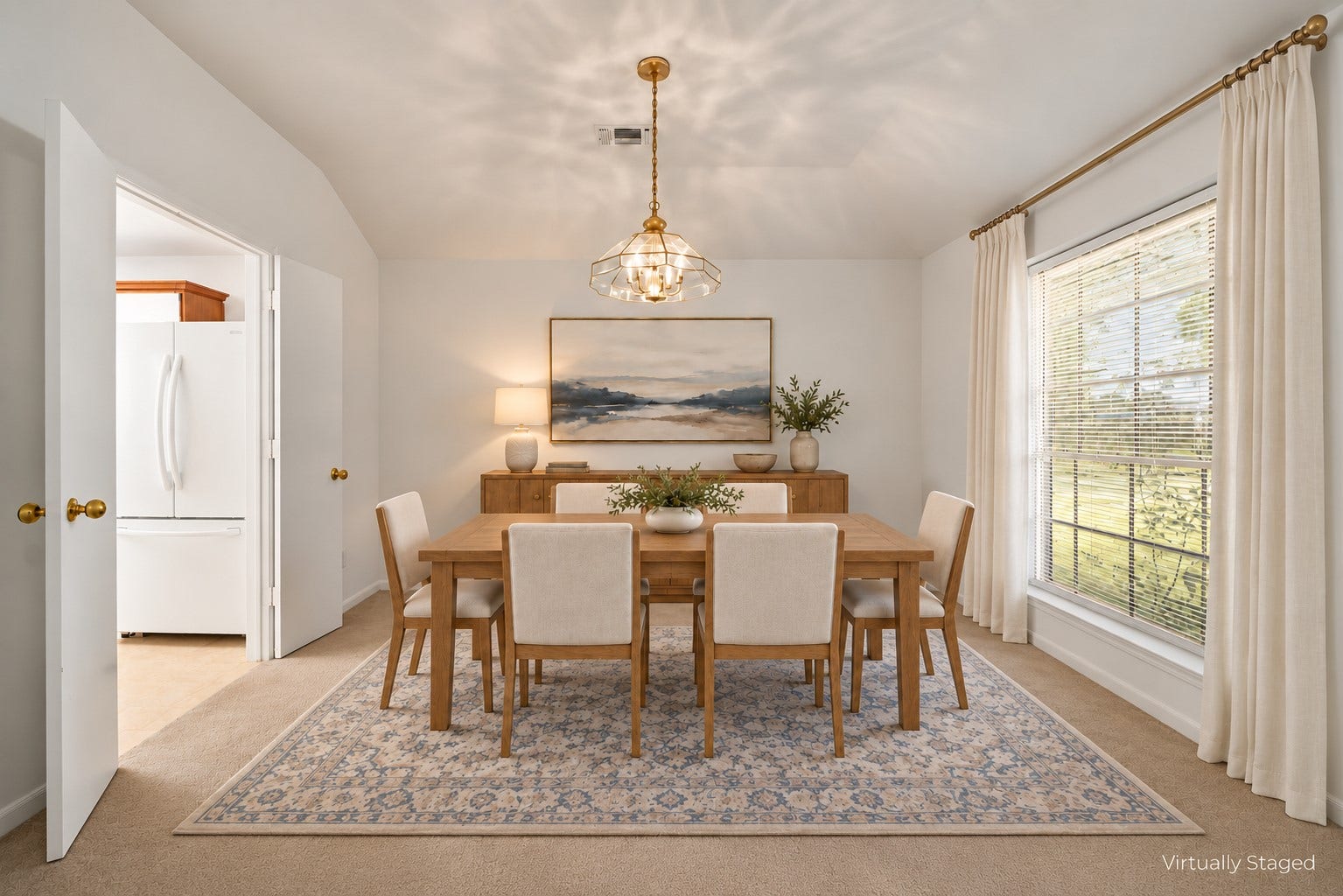 16831 Dunbar Grove Ct, Sugar Land, TX 77498 Virtually staged formal dining room.