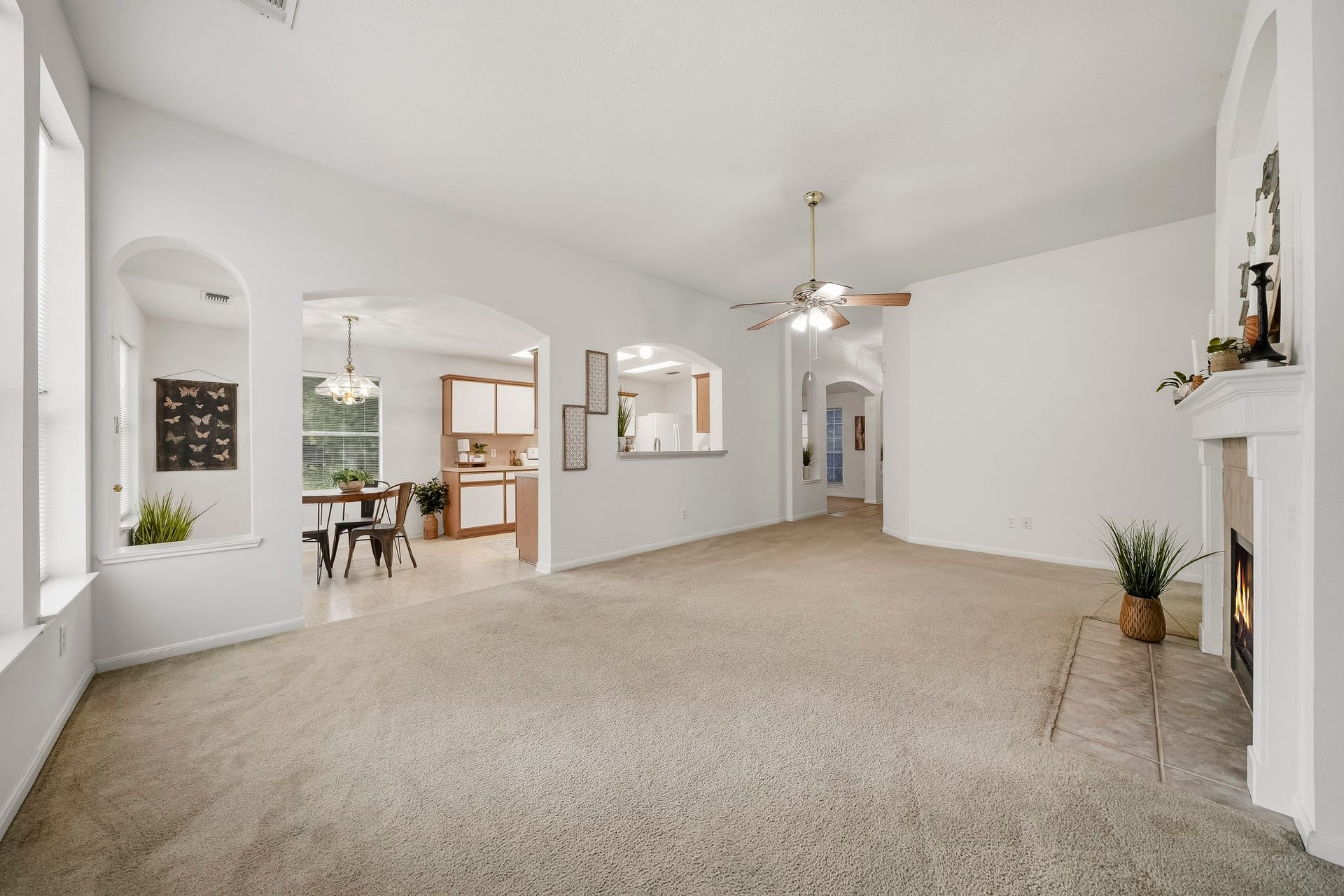 16831 Dunbar Grove Ct, Sugar Land, TX 77498 Another view of the spacious family room. Just out of view is a convenient storage closetideal for games, extra blankets and other household essentials.