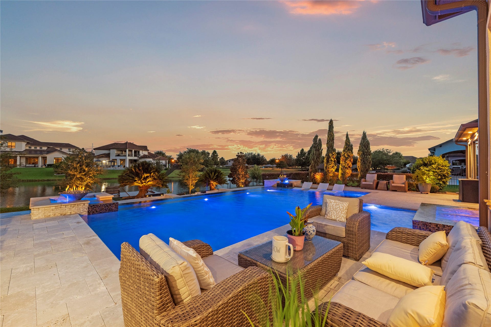 10314 Joshua Creek Court, Cypress, TX 77433 Beautiful twilight photo.