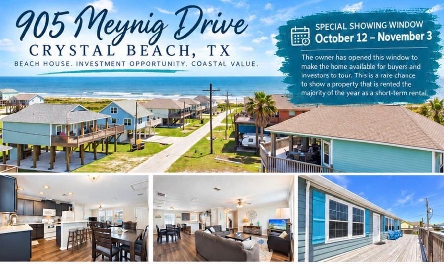 Property photo for 905 Meynig Drive, Crystal Beach, TX