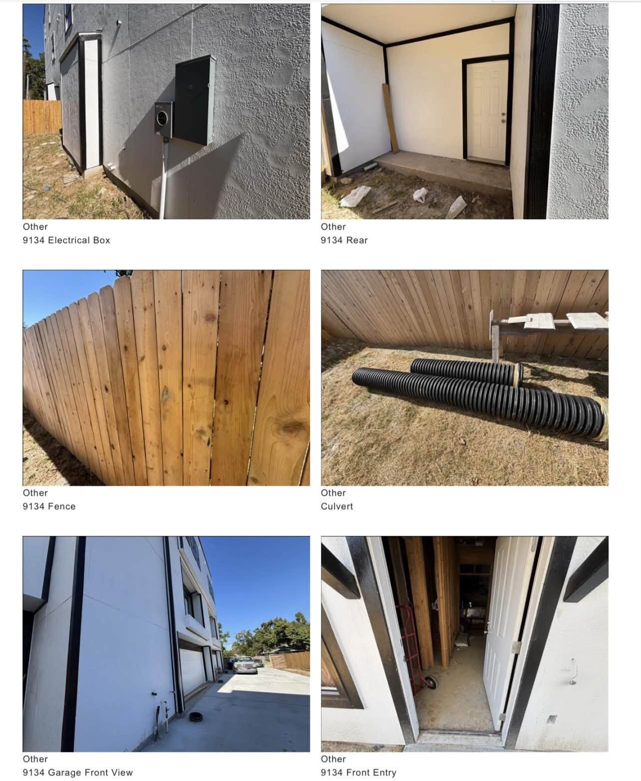 9134 Pembrook Street, Houston, TX 77016 Infrastructure highlights including full electrical service setup, secure perimeter fencing, culvert drainage, and front entryway.
