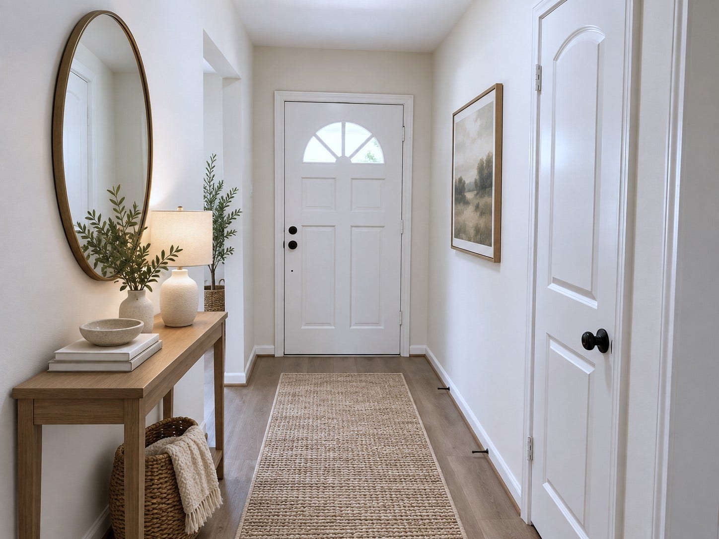 5527 Wigton Drive, Houston, TX 77096 Virtually staged: Welcoming foyer styled to showcase the entrys warmth, width, and natural flow.