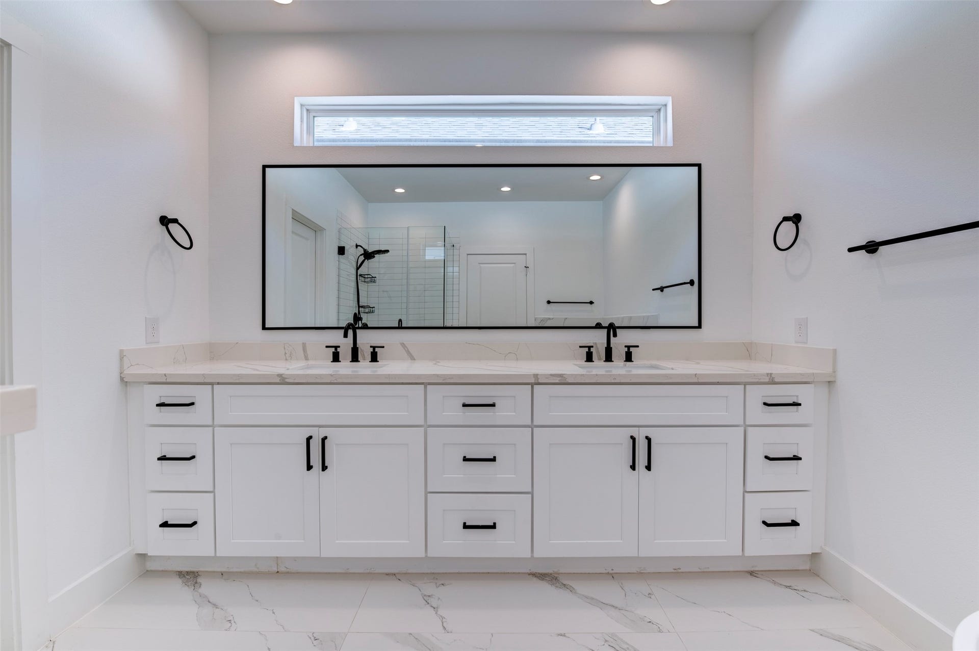 10910 Fire Creek Drive, Houston, TX 77043 Double sink vanity.
