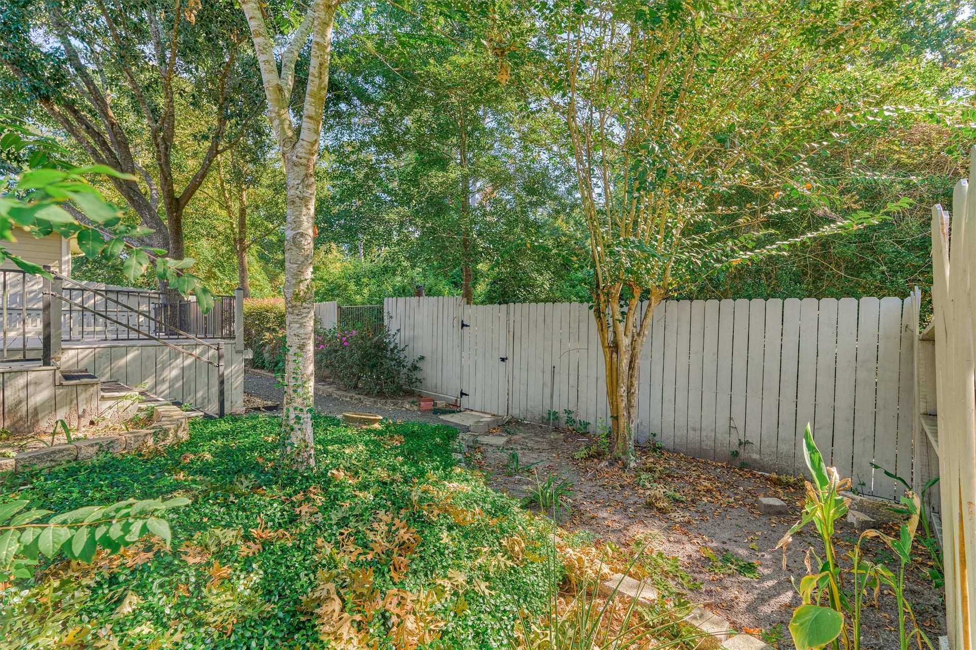 1794 Canyon Lake Creek Drive, Conroe, TX 77304 Another view of the mature landscaping in the backyard.