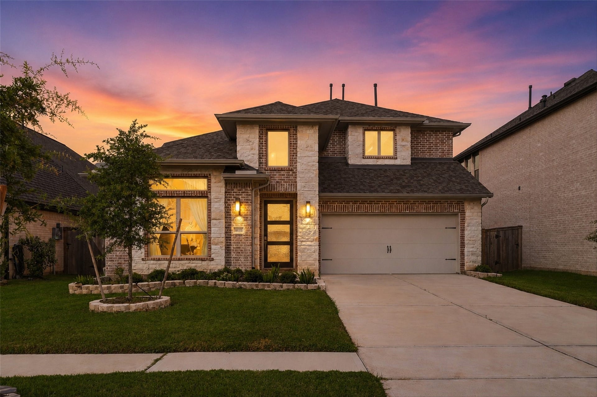30135 Gold Finch Place, Fulshear, TX 77441 WELCOME HOME to this beautifully designed Perry Home in the sought-after Fulbrook on Fulshear Creek community! Built in 2024, this spacious 2-story home offers 3,241 SF with 4 bedrooms, 3 full baths, a private home office, game room, and an oversized tandem 3-car garage.