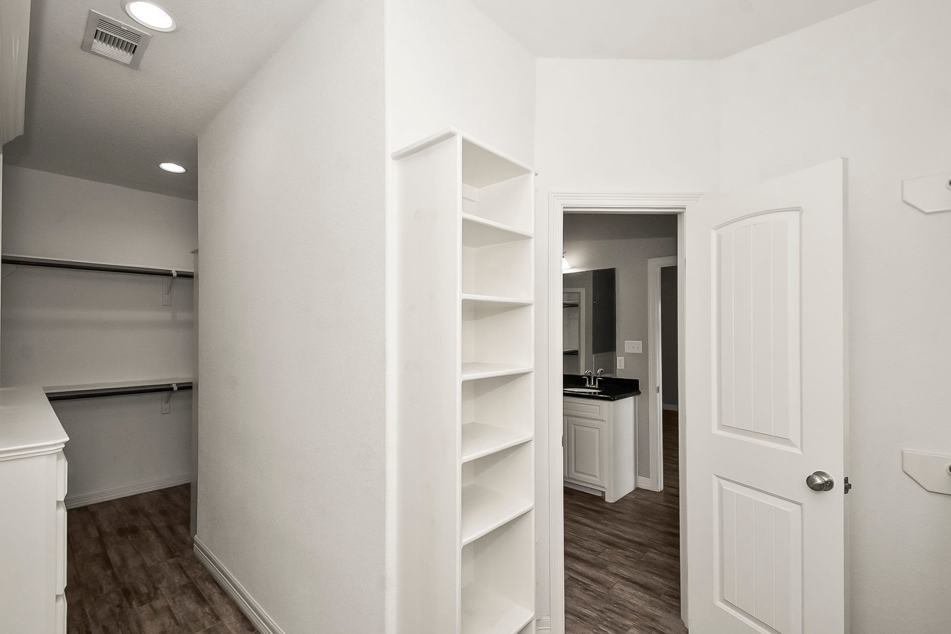 Primary closet with plenty of storage