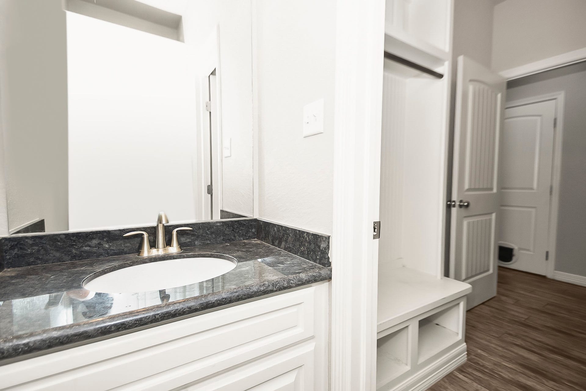 Guest half bath off the laundry room
