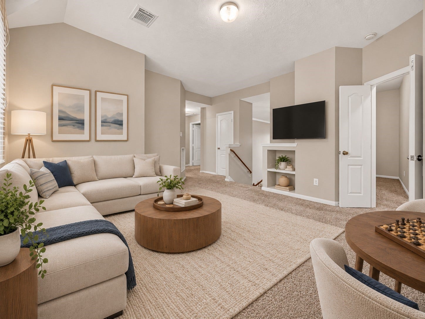 21834 Canton Pass Lane, Katy, TX 77450 Upstairs to the left, the game room offers a flexible area for relaxing, watching TV, or enjoying game night. Built-in shelves add convenient display and storage space while keeping the room open and functional. **Virtually Staged**