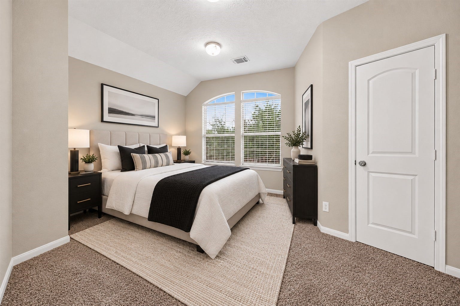 21834 Canton Pass Lane, Katy, TX 77450 Relaxing neutral tones create a calm and comfortable feel in this guest bedroom. Generous closet space adds practical storage and everyday convenience. **Virtually Staged**