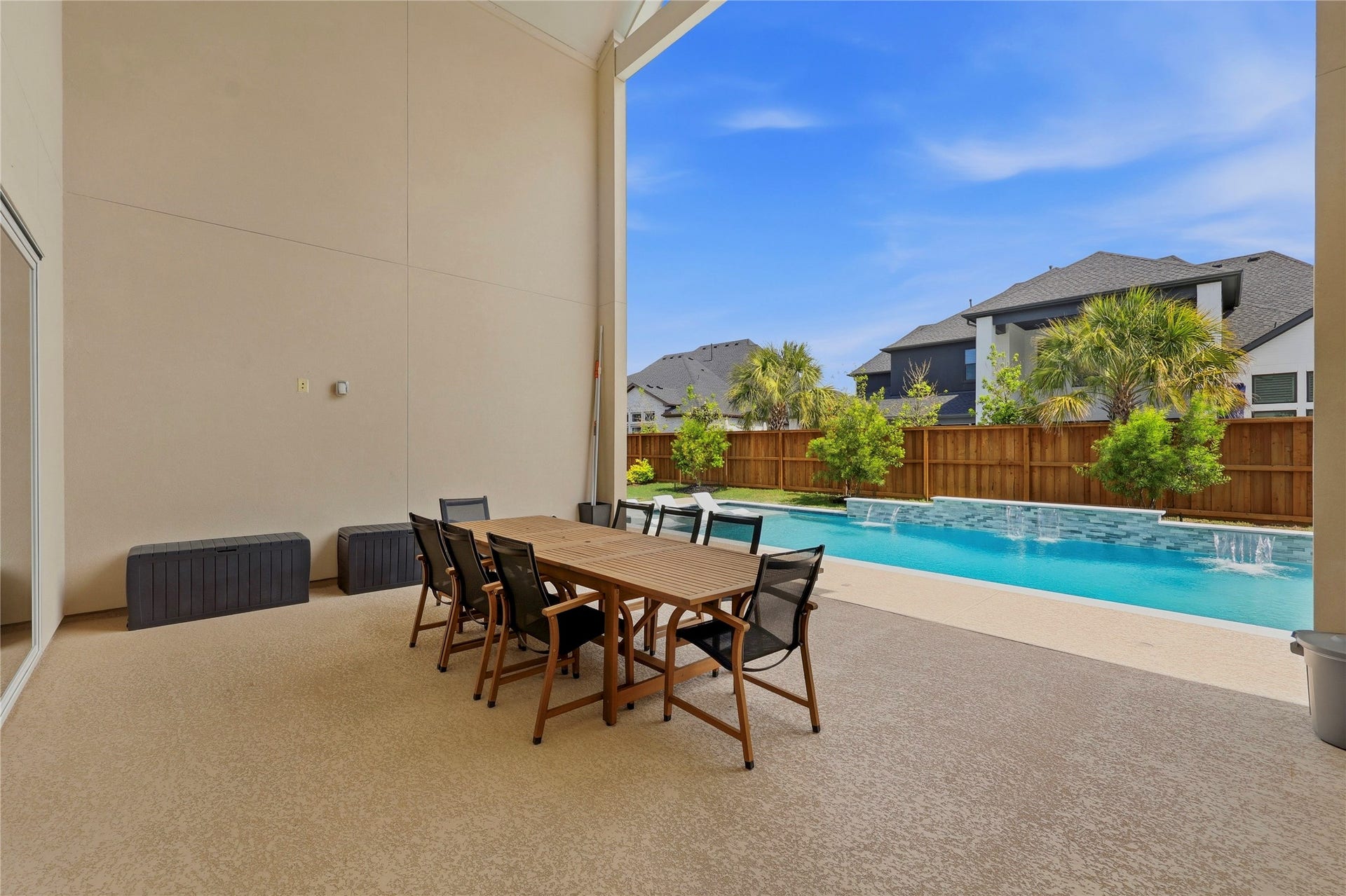 4114 Pleasant Ridge Drive, Spring, TX 77386 Sliding doors lead directly to your luxurious patio and pool!