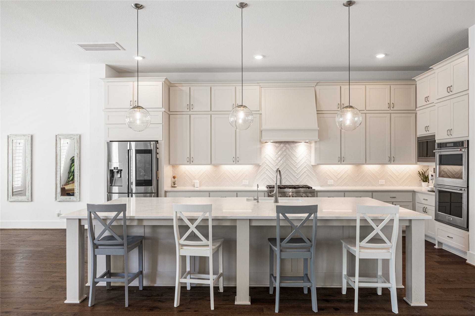 4114 Pleasant Ridge Drive, Spring, TX 77386 High-end kitchen featuring upgraded appliances that blend luxury, performance, and modern design.