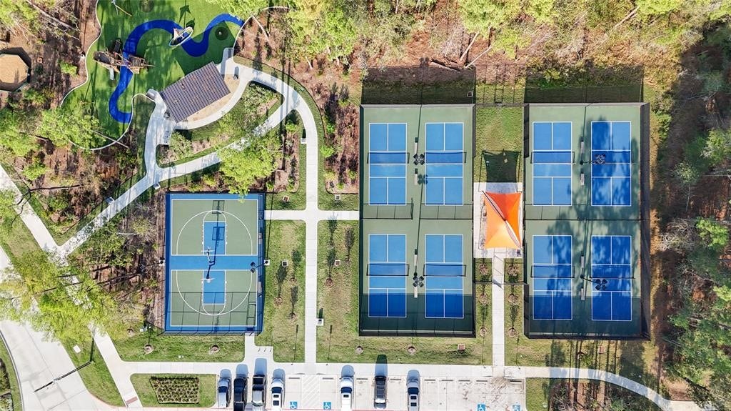 4114 Pleasant Ridge Drive, Spring, TX 77386 Basketball and pickle ball courts