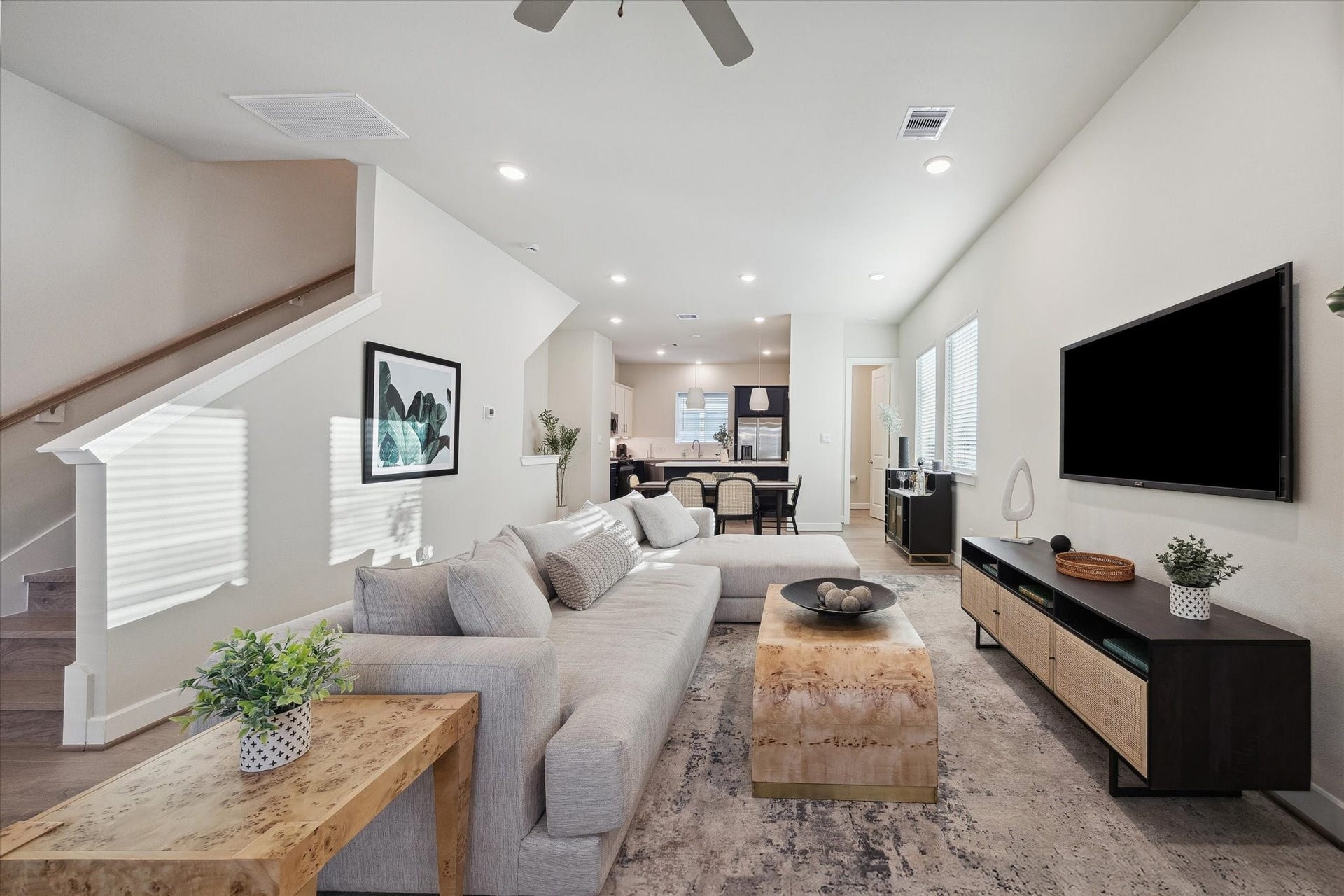 Representative photo showing the communitys model home living room. Layout and selections may vary.