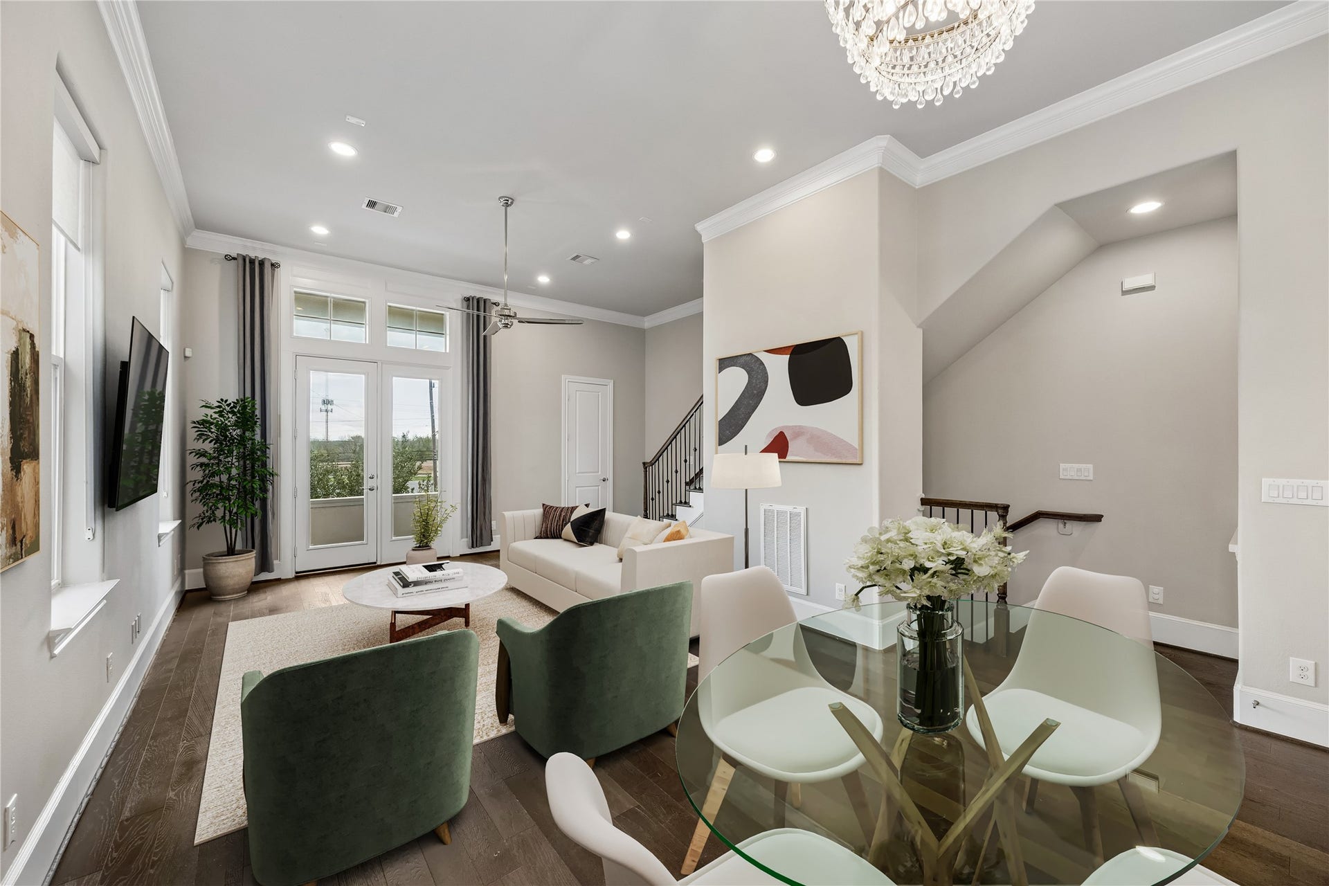 9664 Knight Road, Houston, TX 77045 Main living spaces shown with digital staging.