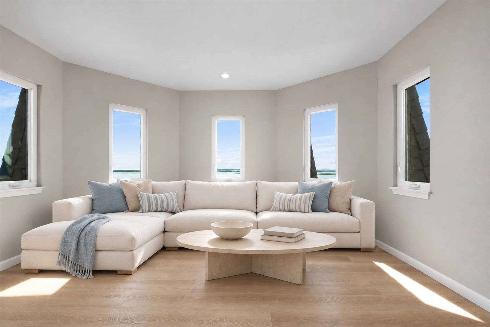 1318 Blue Heron Street, Bayou Vista, TX 77563 3rd floor living area with 5 windows with amazing views.