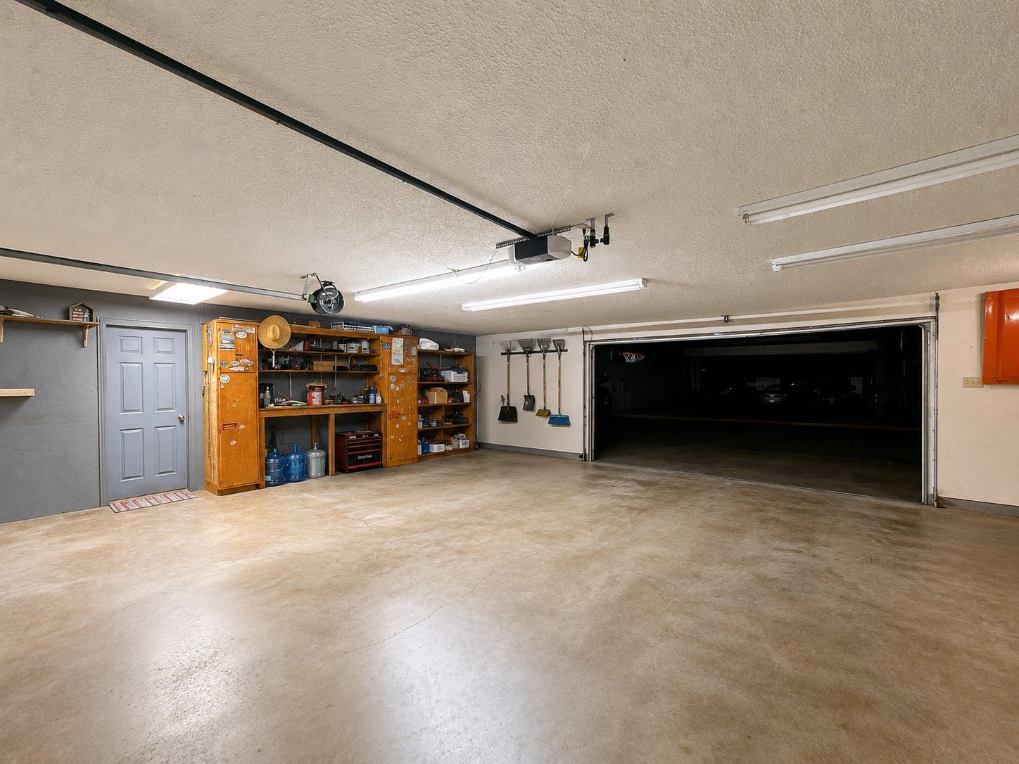 201 W 5th Street, Deer Park, TX 77536 Large Garage for two vehicles or more, with cabinets and additional storage space