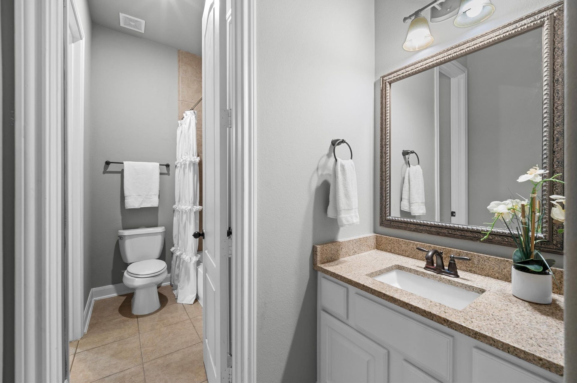 24611 Waterstone Estates Circle S, Tomball, TX 77375 The first half of this Jack-n-Jill bathroom is just off of Bedroom 2.