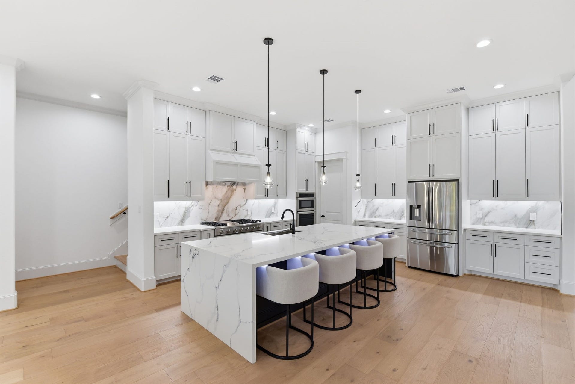 6112 Cypresswood Drive, Spring, TX 77379 Kitchen, Dining, and Living are all open to each other